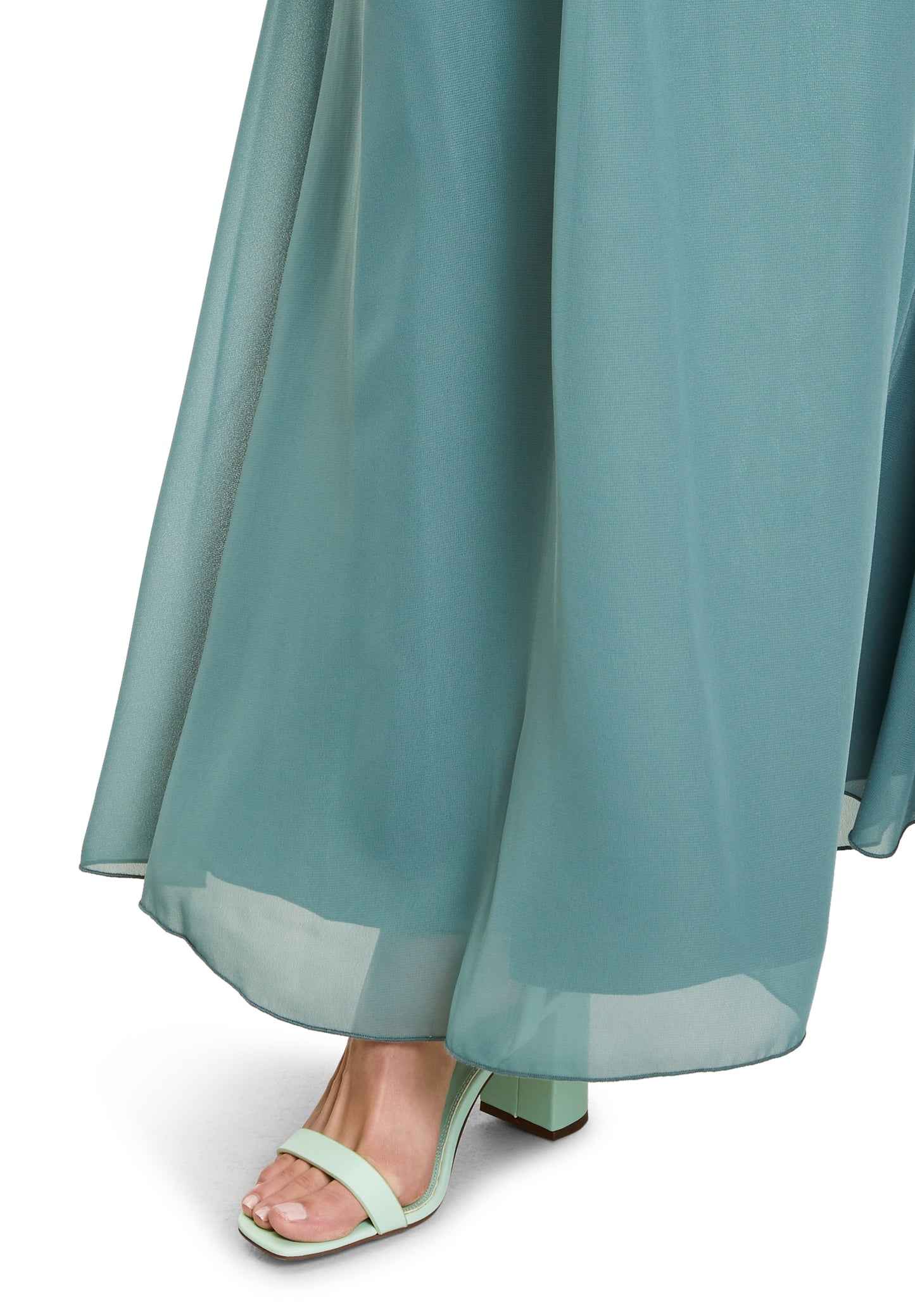 Kleid gefüttert, lang (Eucalyptus Gree)