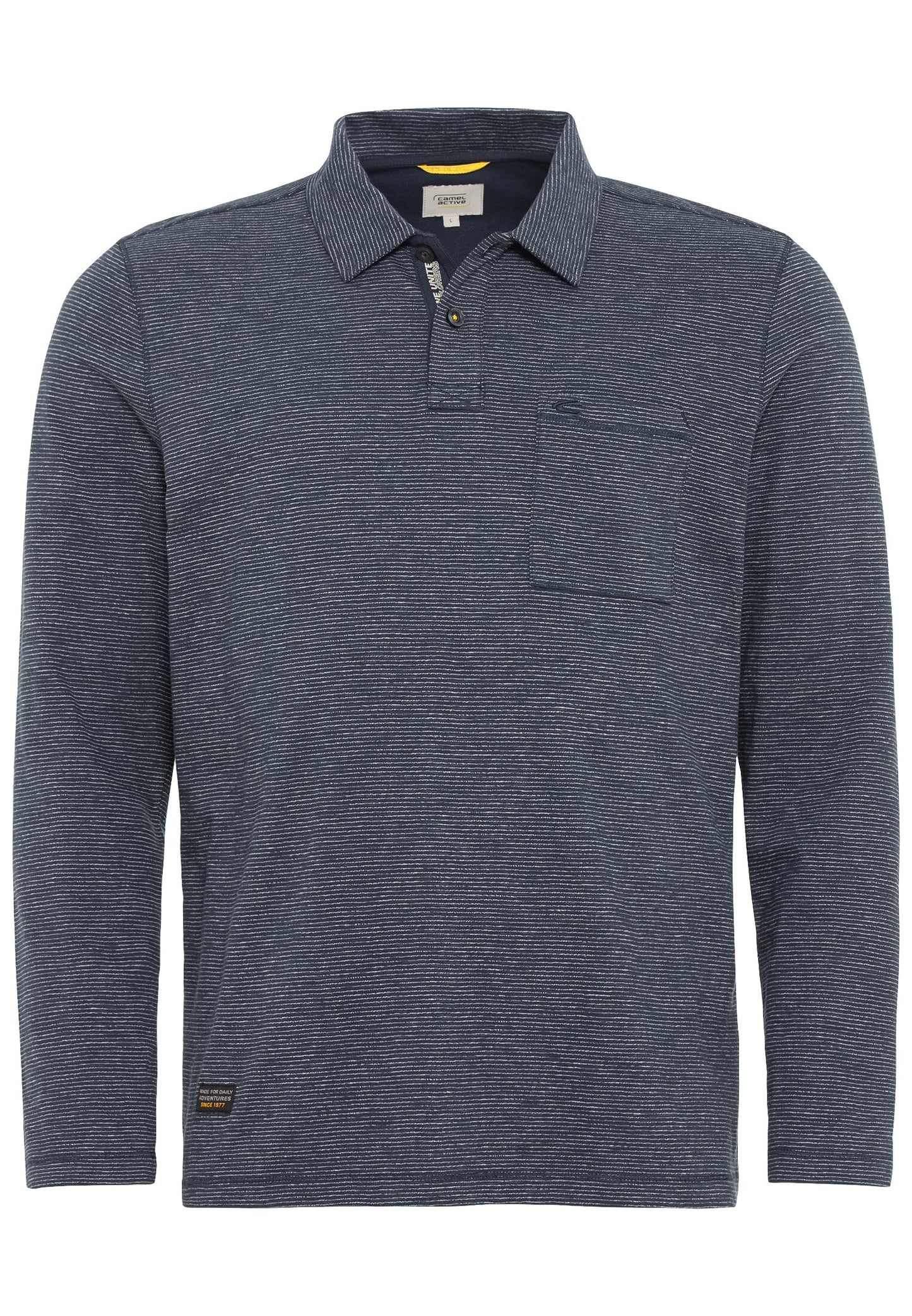Langarm Poloshirt aus reiner Baumwolle