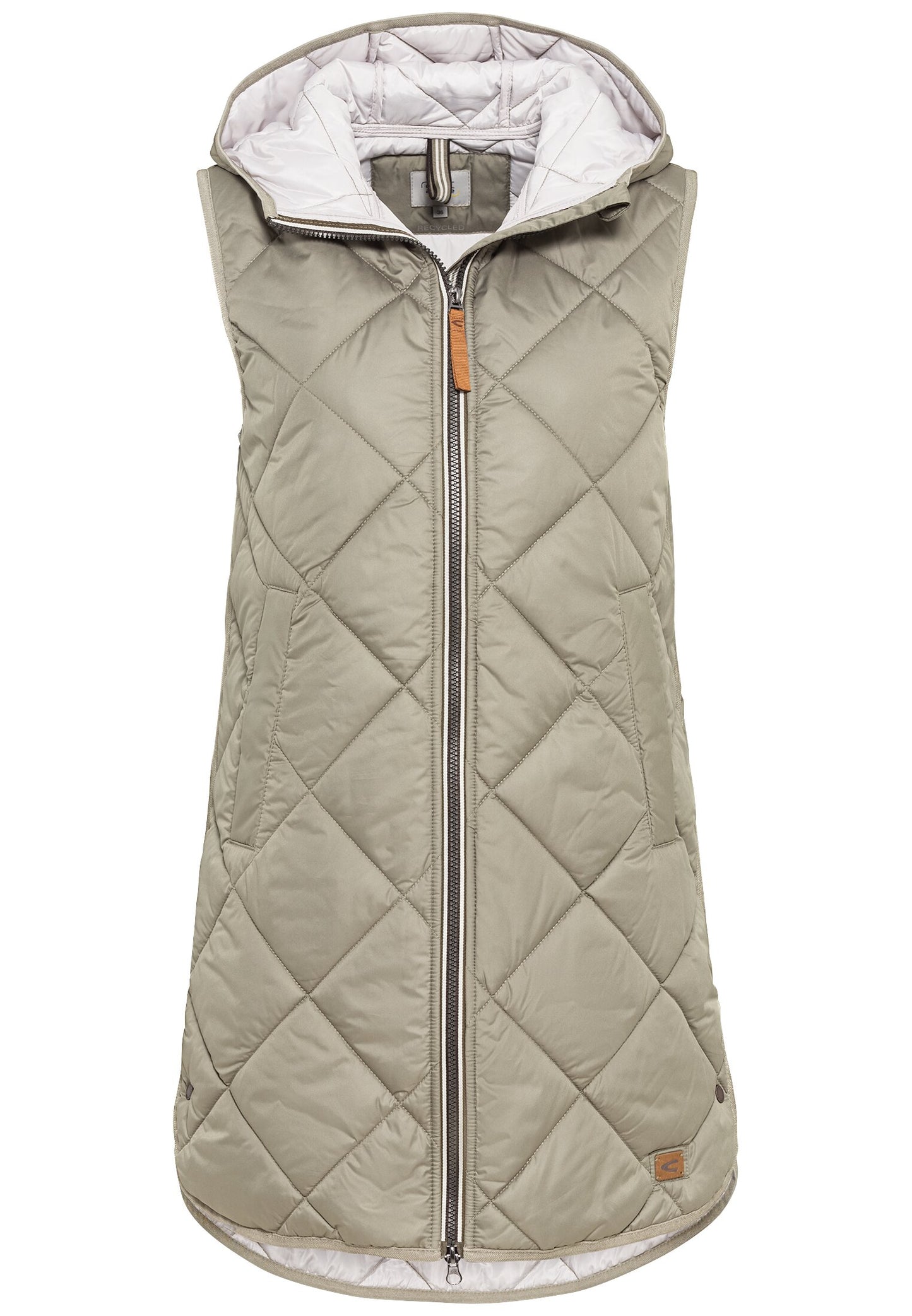 Longweste mit Kapuze aus recyceltem Polyester