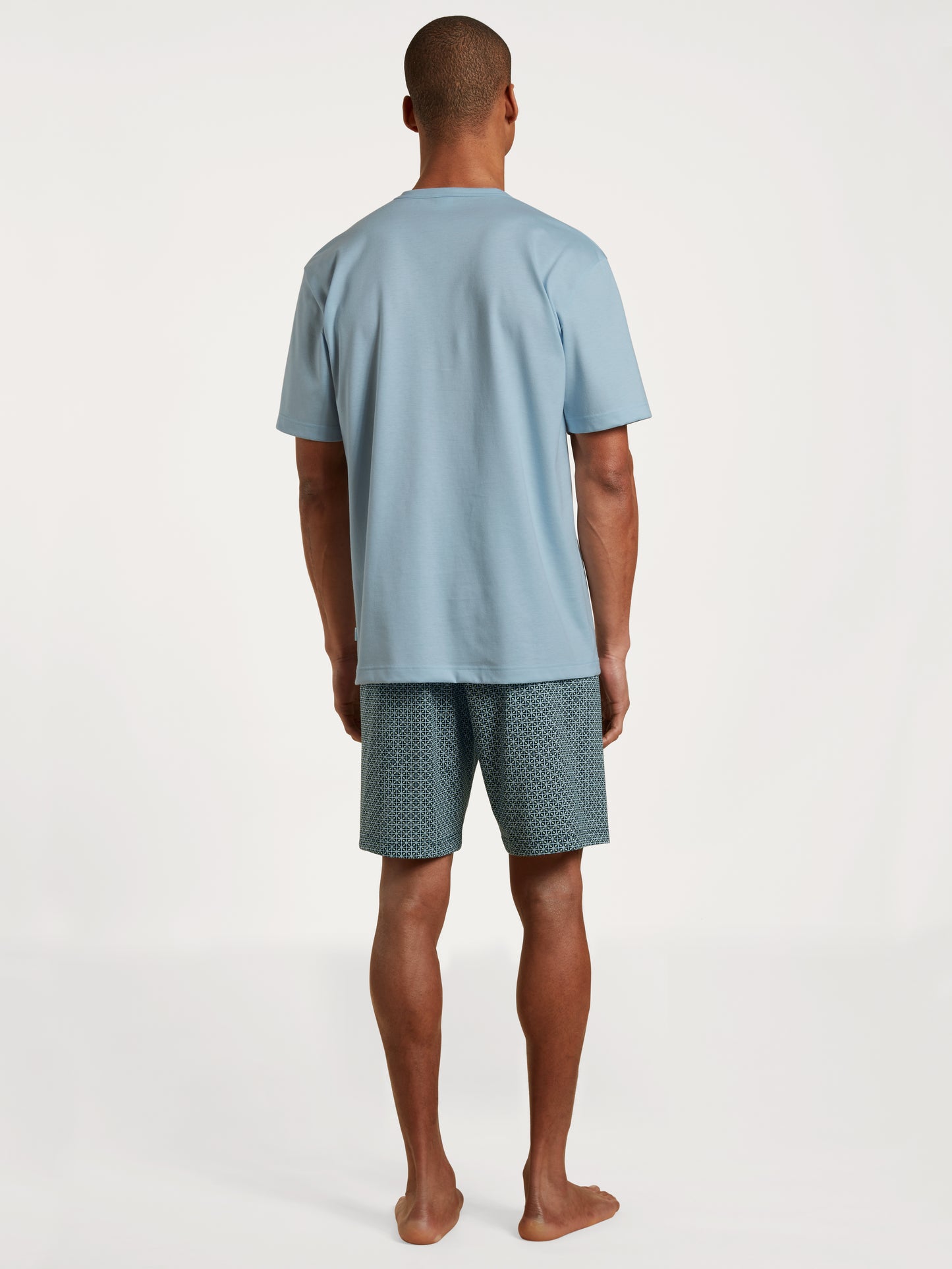 HERREN Pyjama kurz (Tempest Blue)