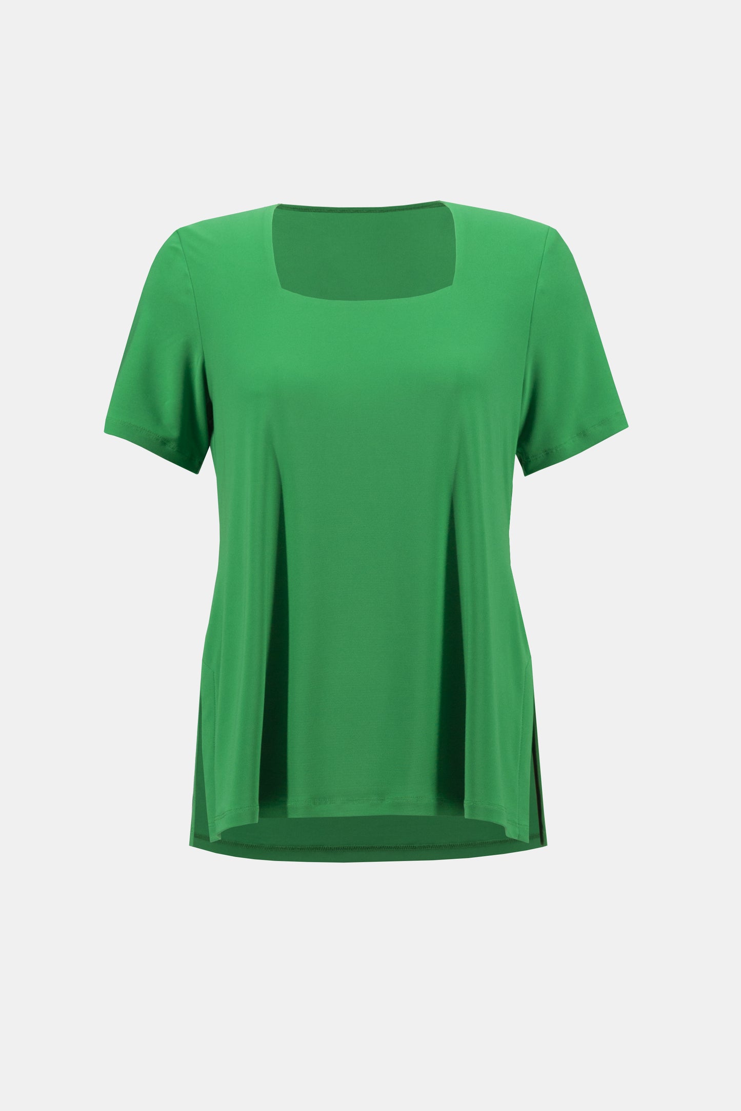 Doppellagiges Jerseyoberteil mit Carréausschnitt (Gruen)