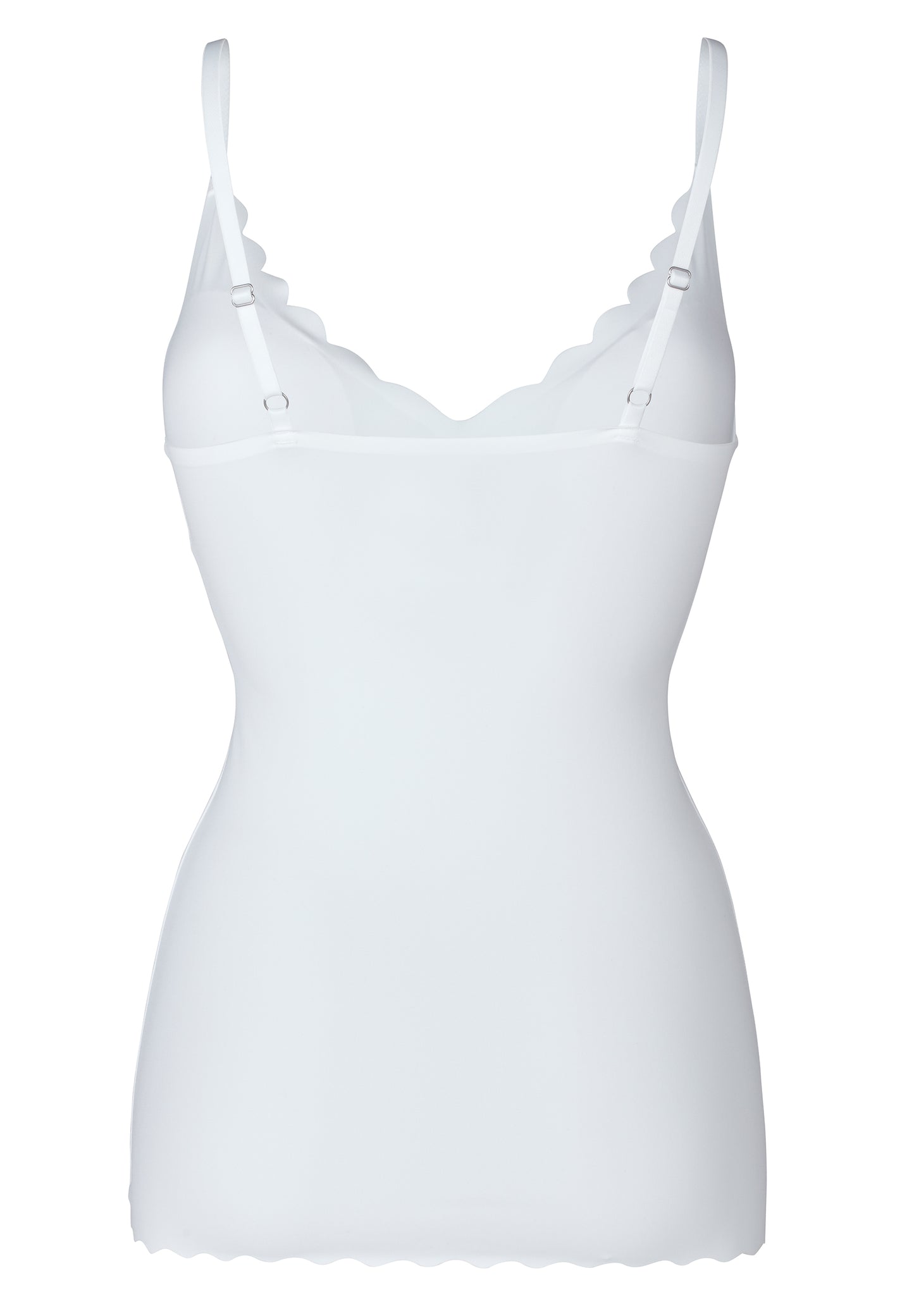 Skiny Damen Spaghettishirt herausnehmbare Pads Micro Essentials (White)