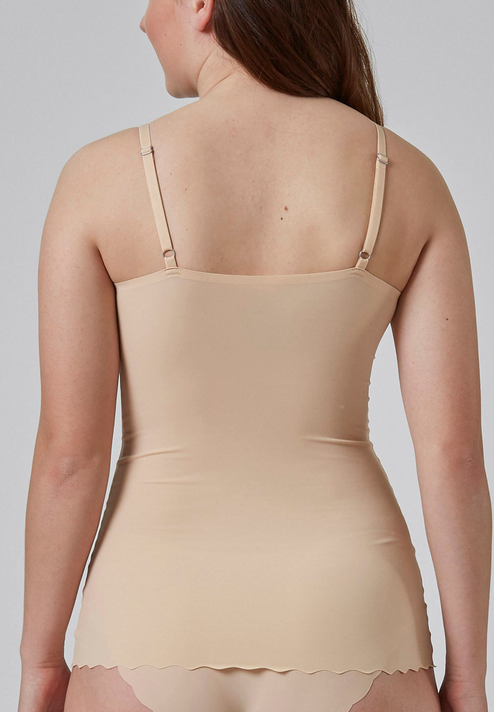 Skiny Damen Spaghettishirt herausnehmbare Pads Micro Essentials (Beige)