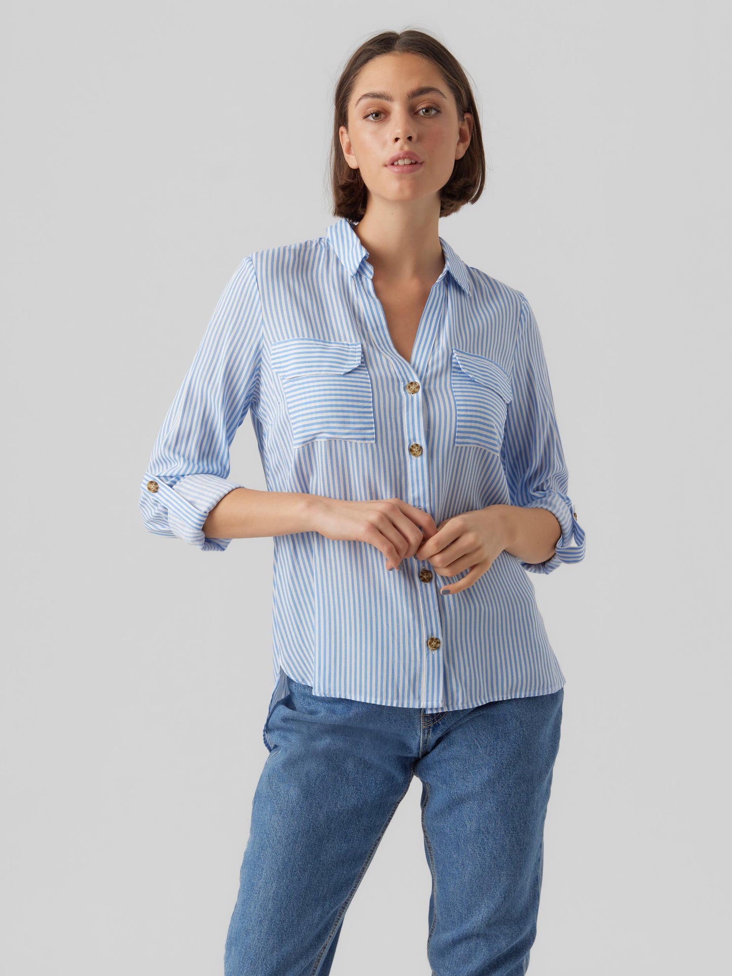 Vmbumpy L/s Shirt New Wvn Noos (Snow White)