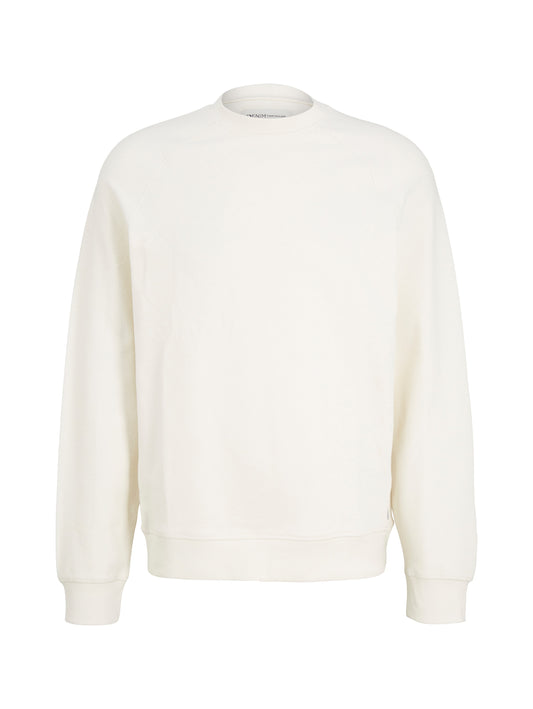structured crewneck sweater (Soft Light Bei)