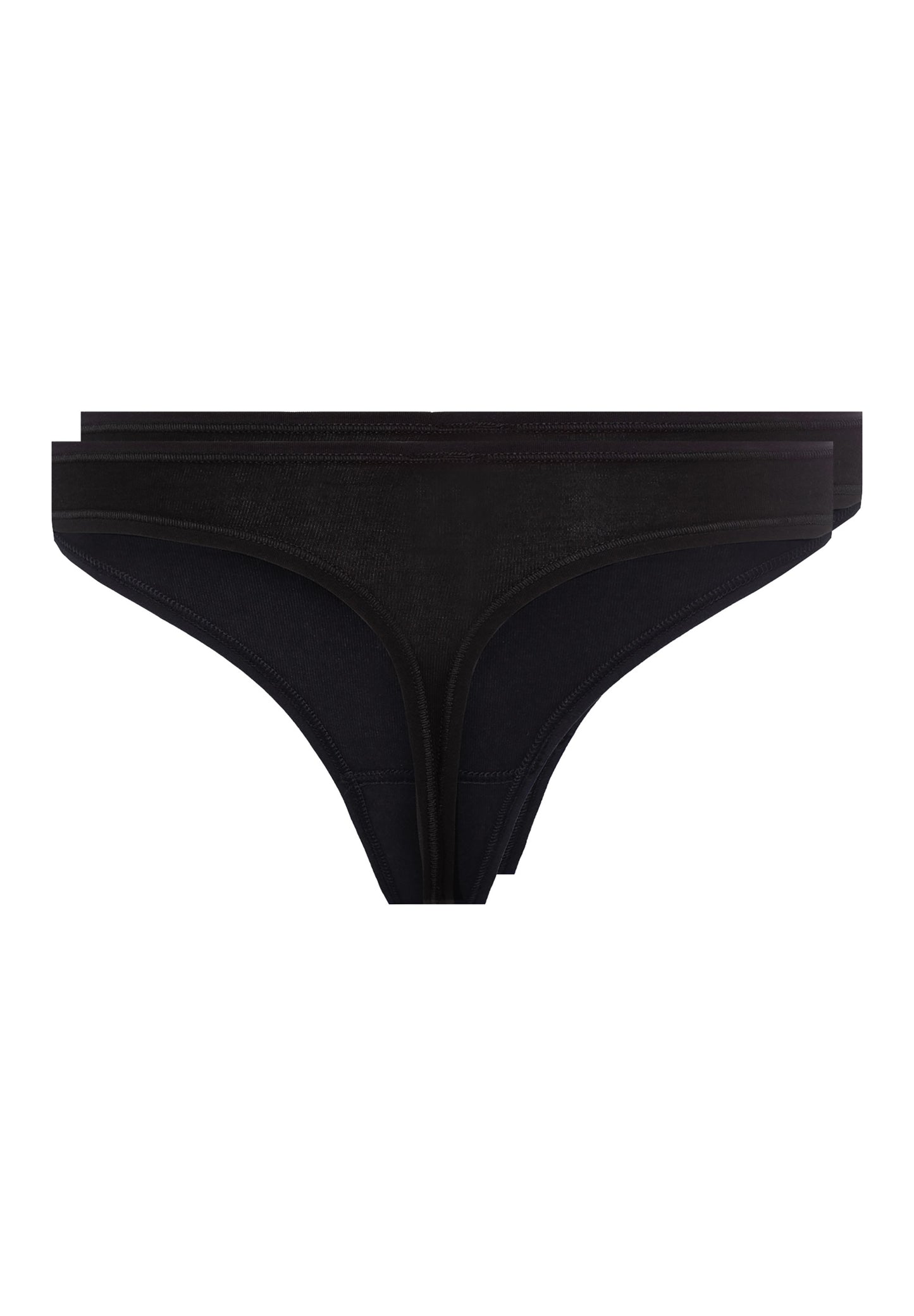 Skiny Damen String 2er Pack Advantage Cotton (Black)