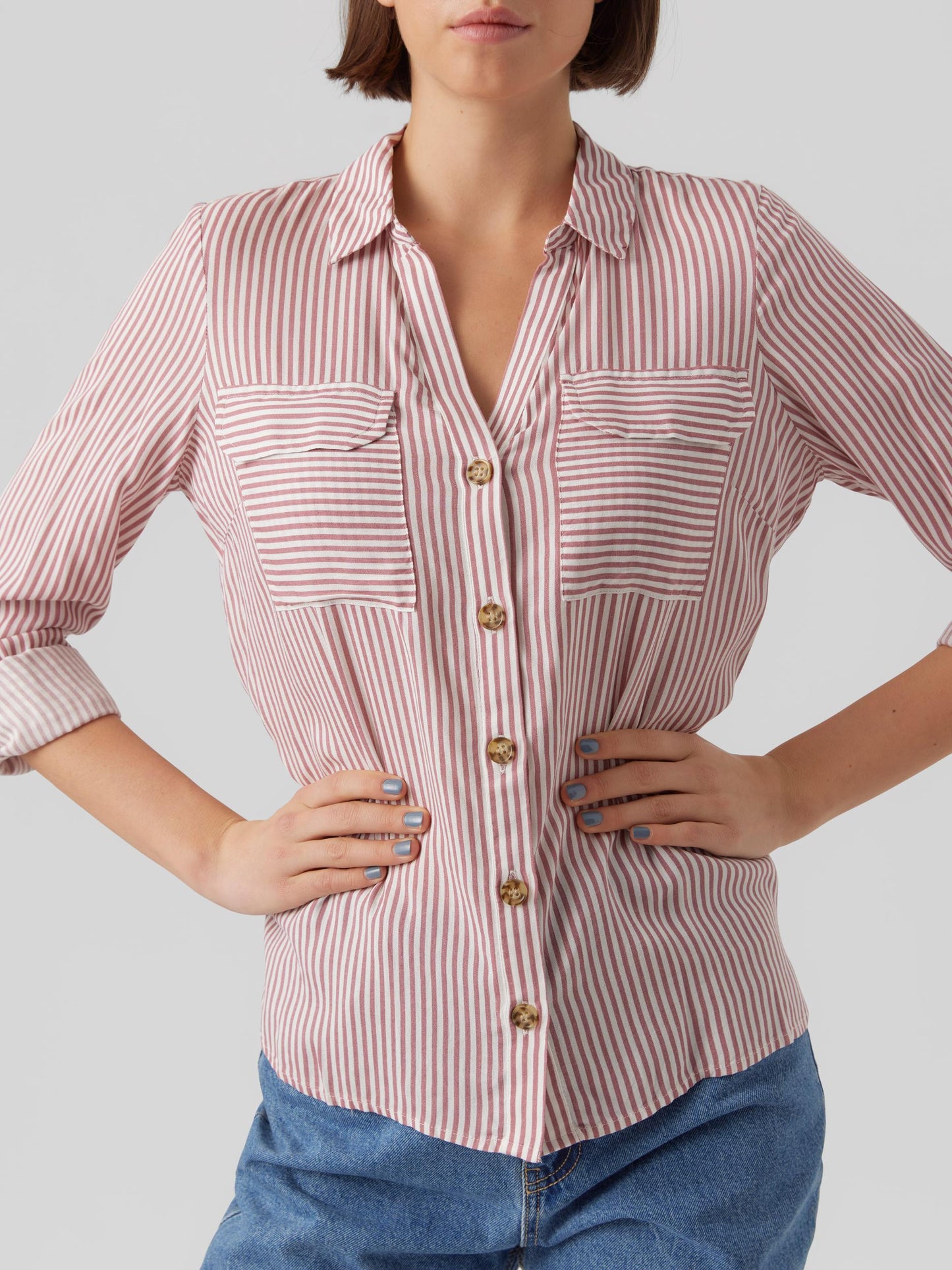 Vmbumpy L/s Shirt New Wvn Noos (Snow White)