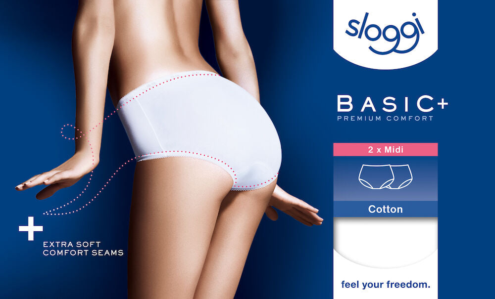 sloggi Basic+ Midi 2P (White)