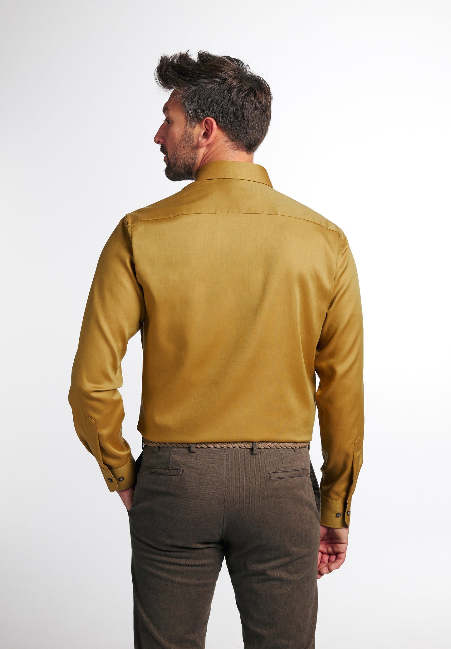 Eterna Langarm Hemd Modern Fit Oxford (Gelb)