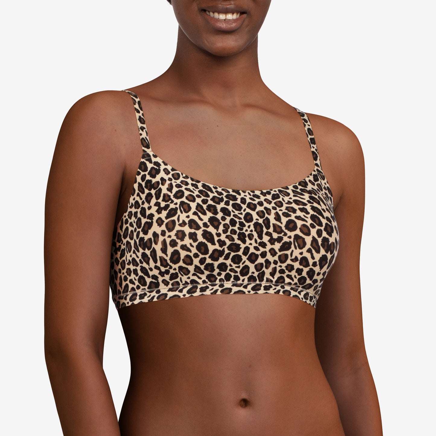 SOFTSTRETCH Bustier mit Soft Cups, Rundhalsausschnitt (0oz Leopard Nude)