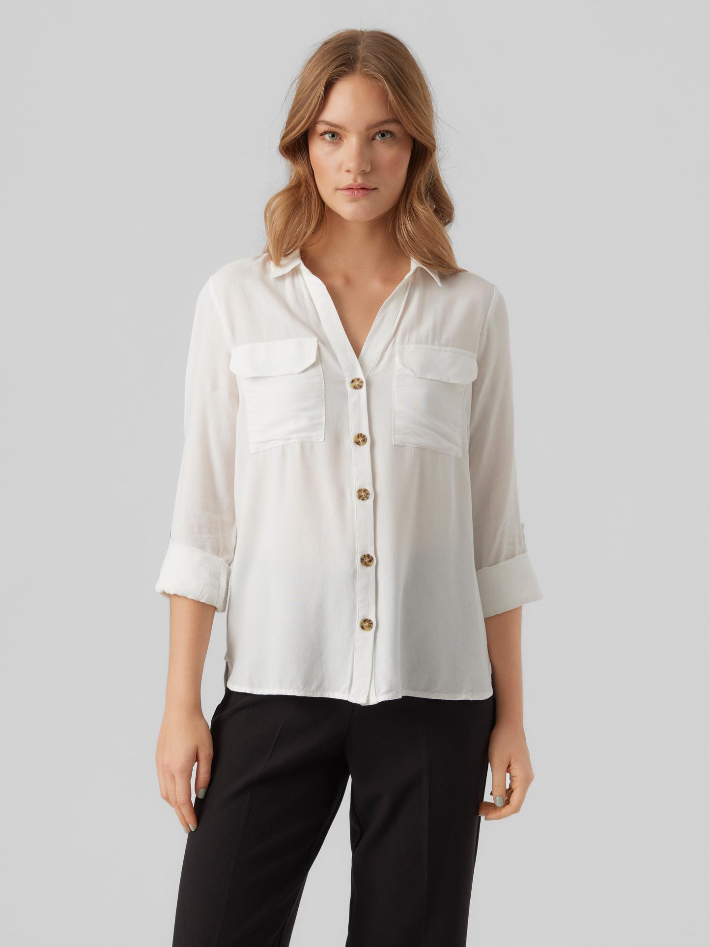 Vmbumpy L/s Shirt New Wvn Noos (Snow White)