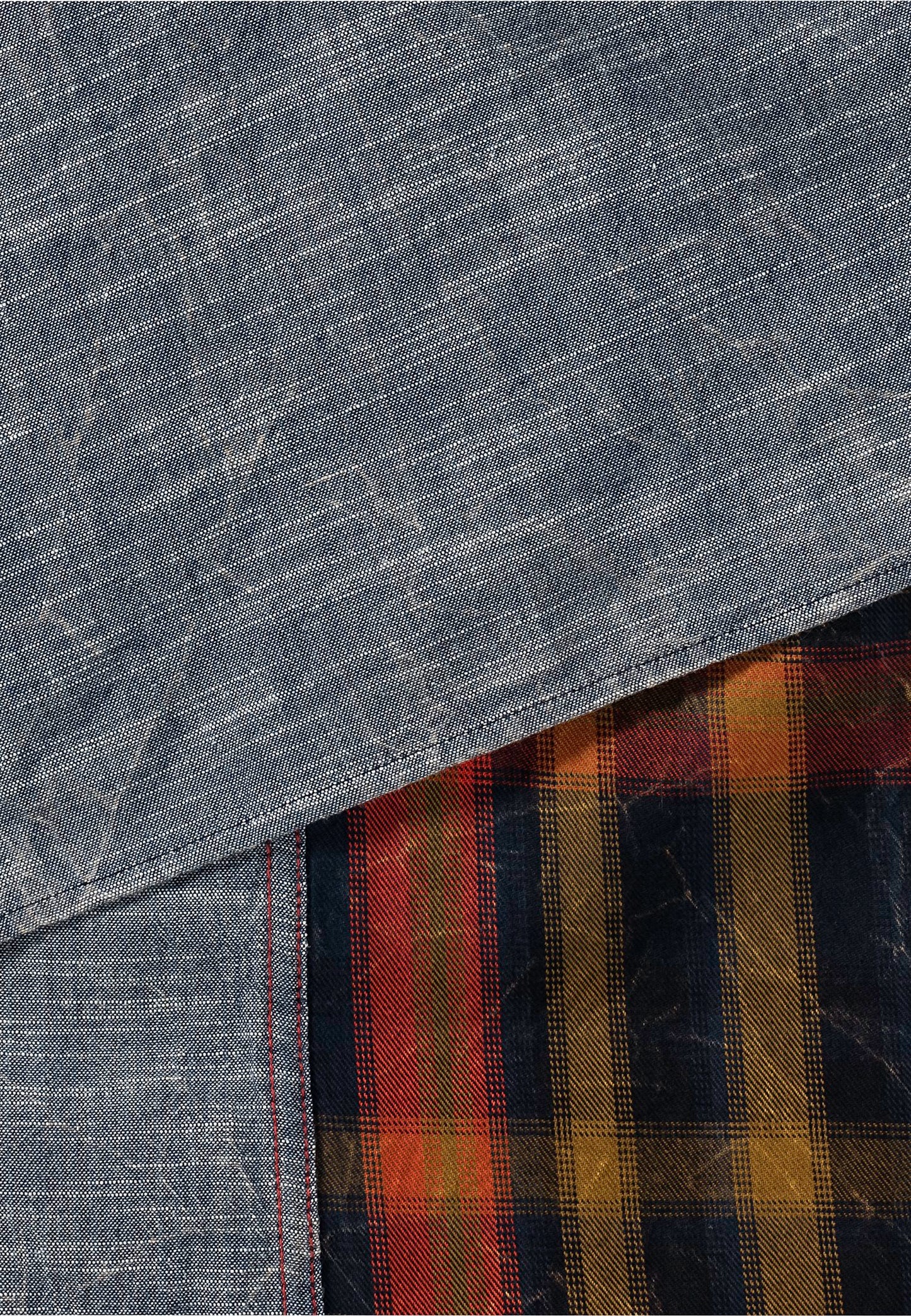 Schal aus Organic Cotton (Rot-blau /mittel)