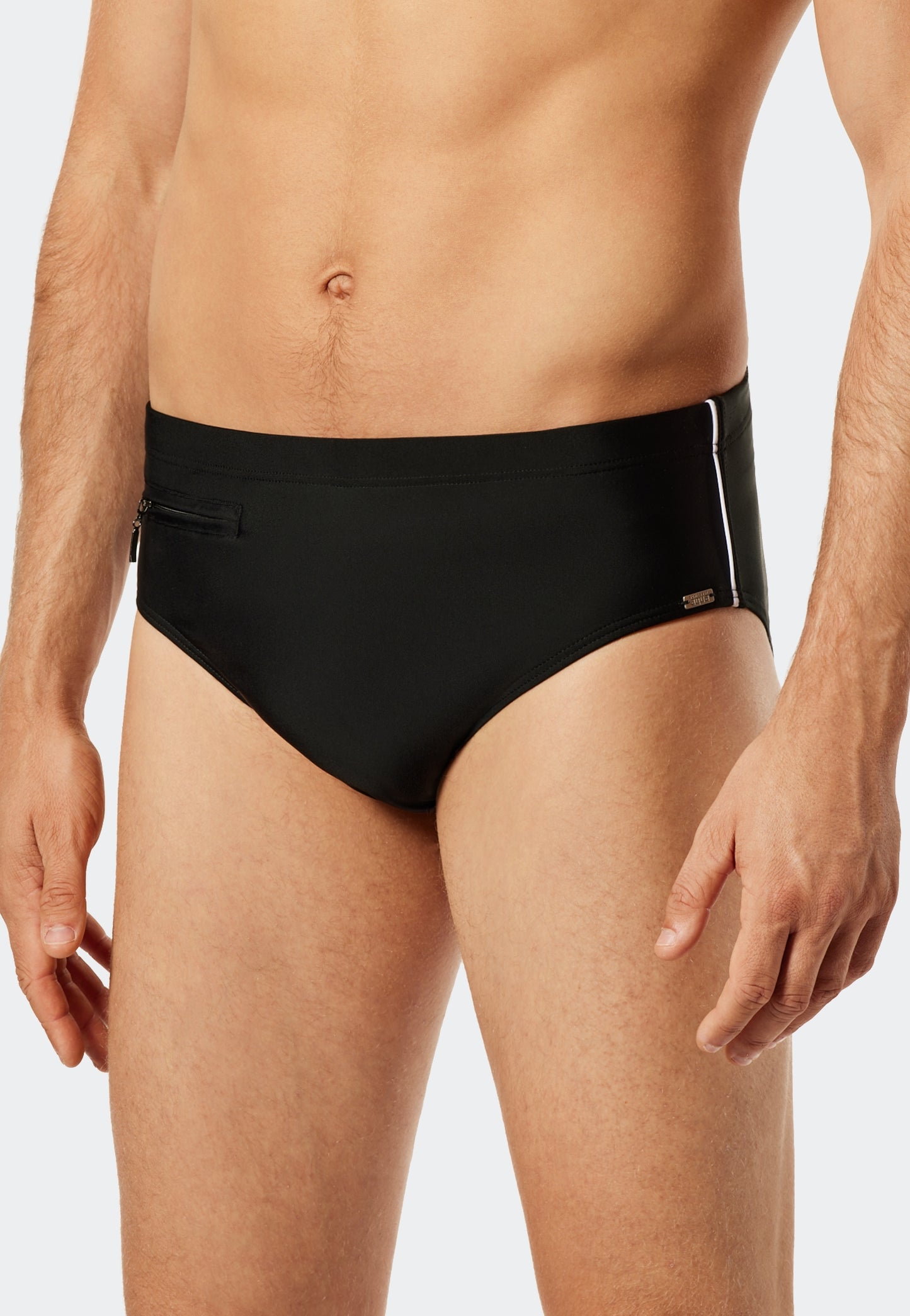 Badehose Slip Komfort (Schwarz)