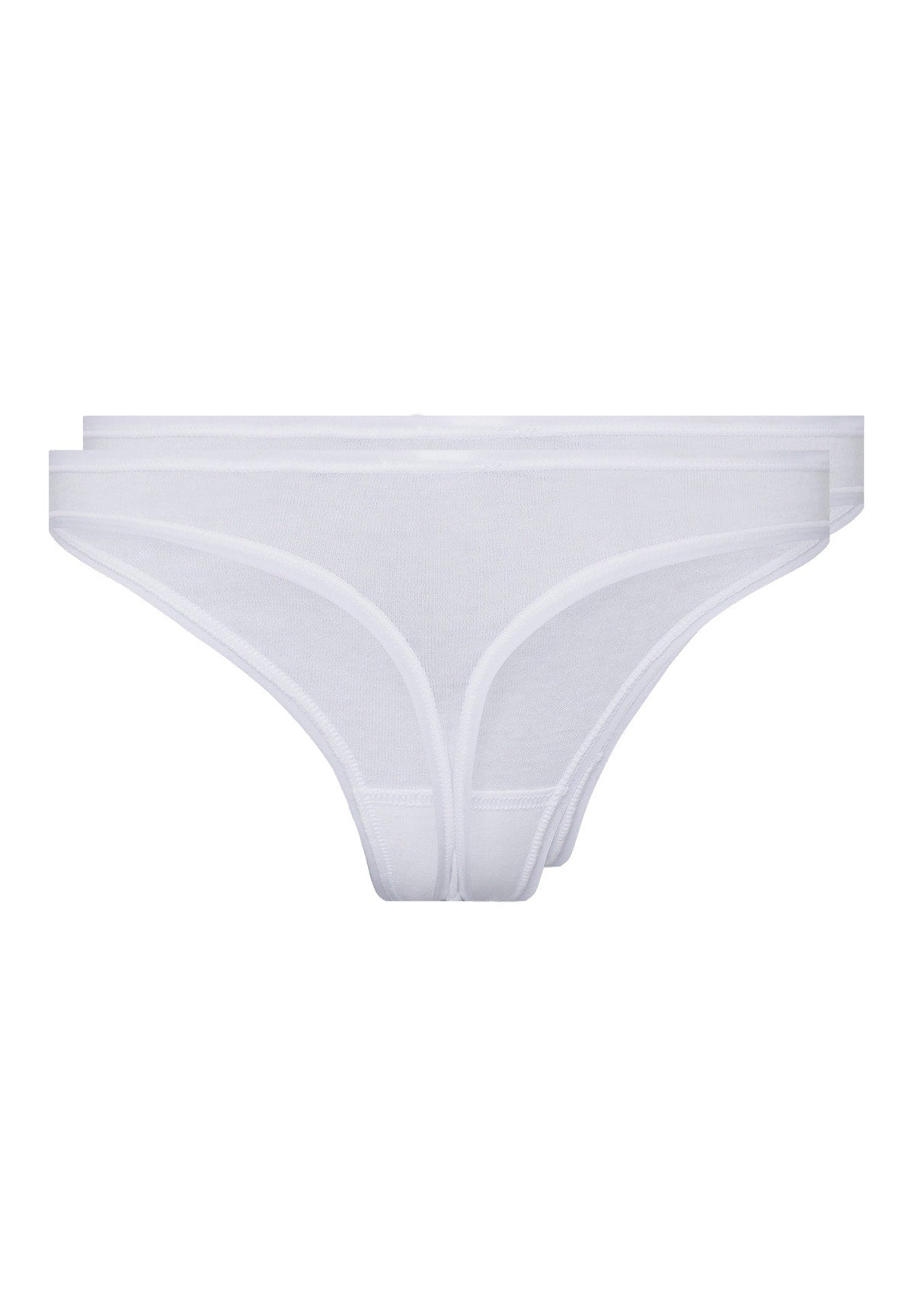 Skiny Damen String 2er Pack Advantage Cotton (White)