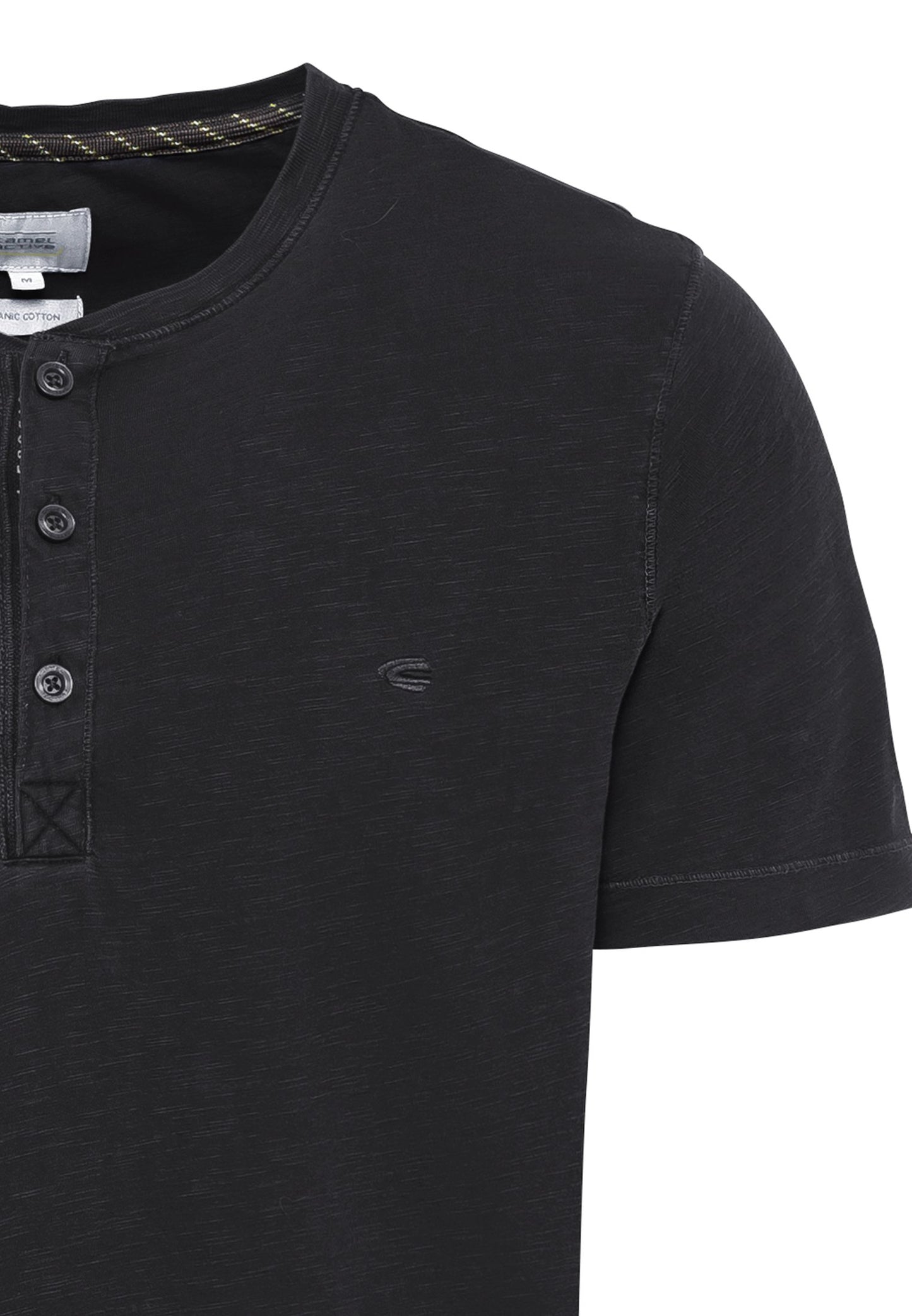 Kurzarm Henley aus Organic Cotton (Asphalt)