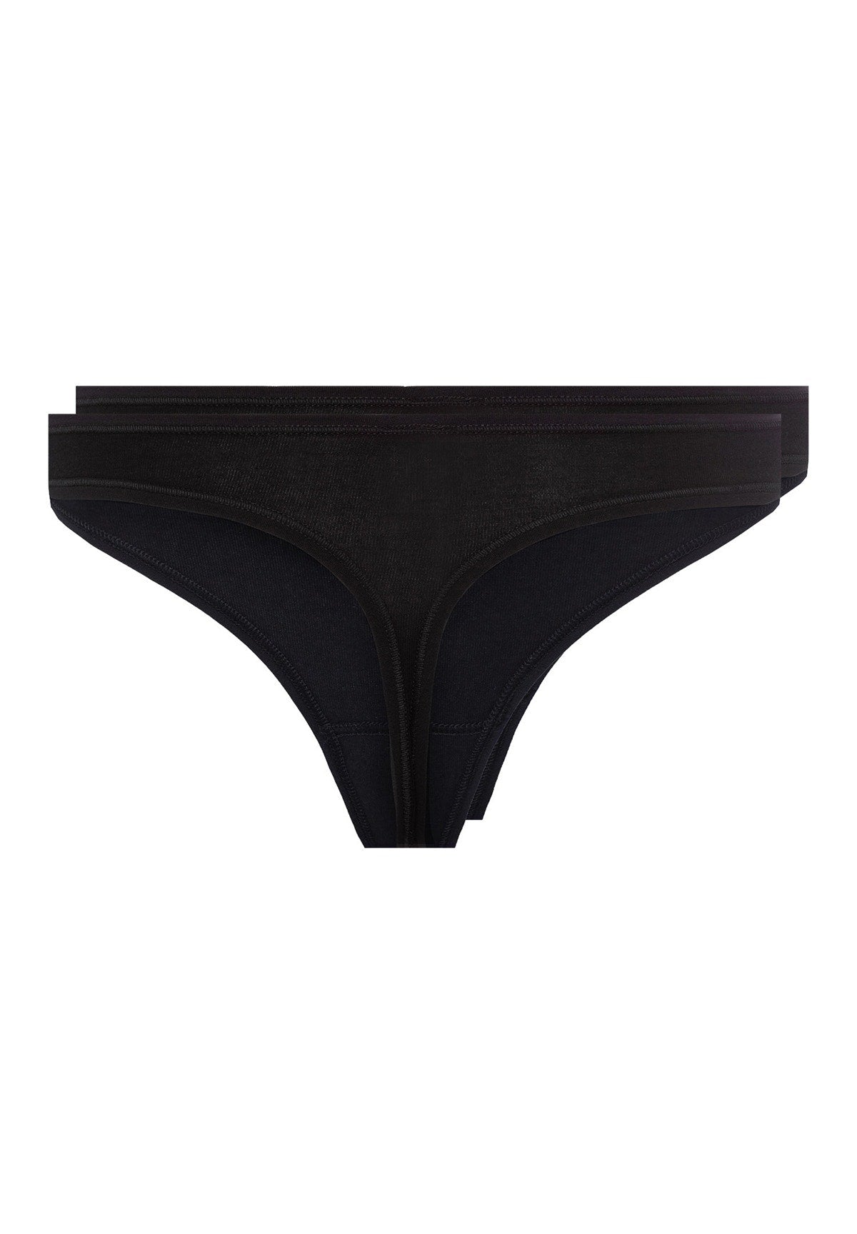Skiny Damen String 2er Pack Advantage Cotton (Black)