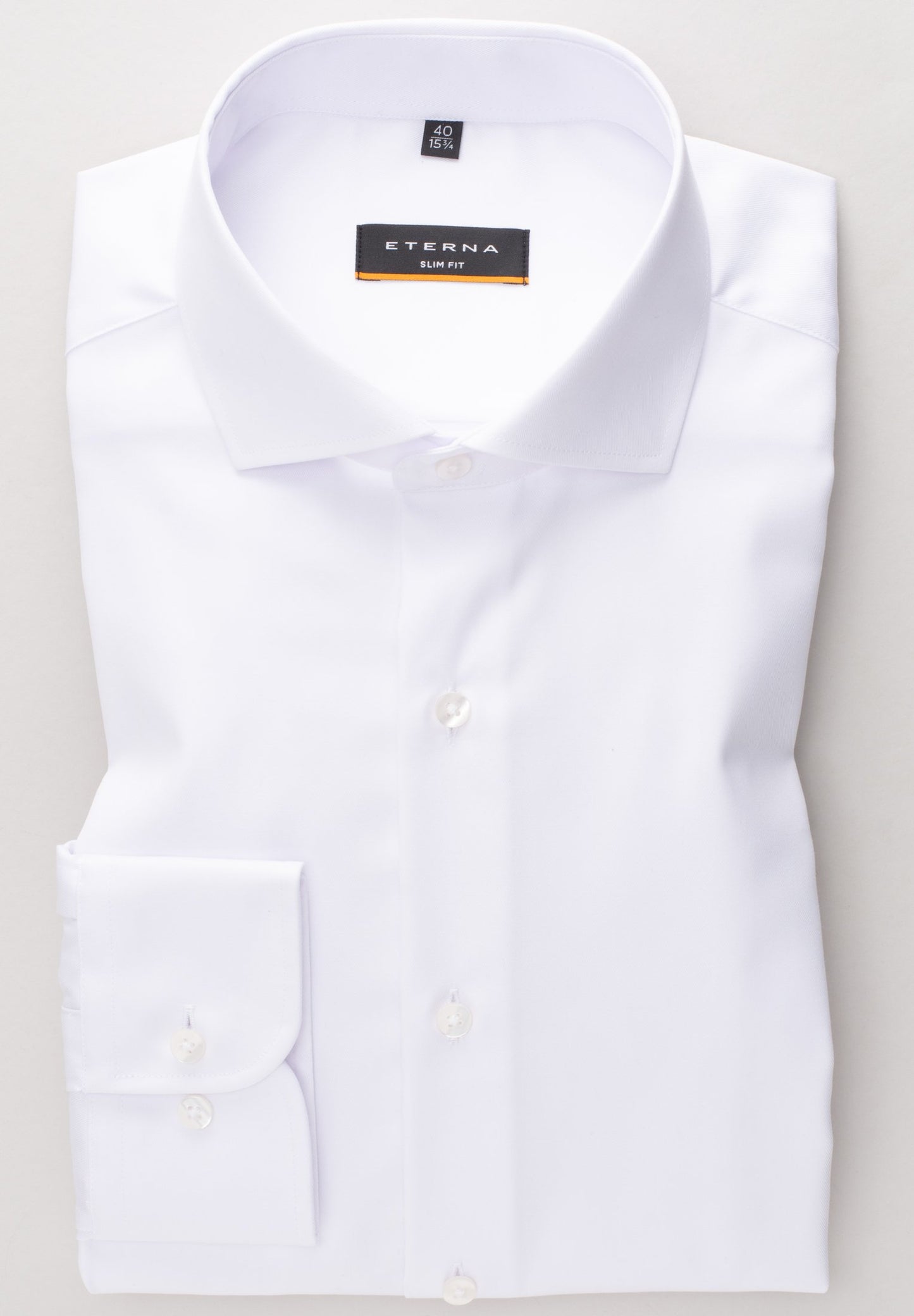 Eterna Langarm Hemd Slim Fit Cover Shirt Twill (Weiss)