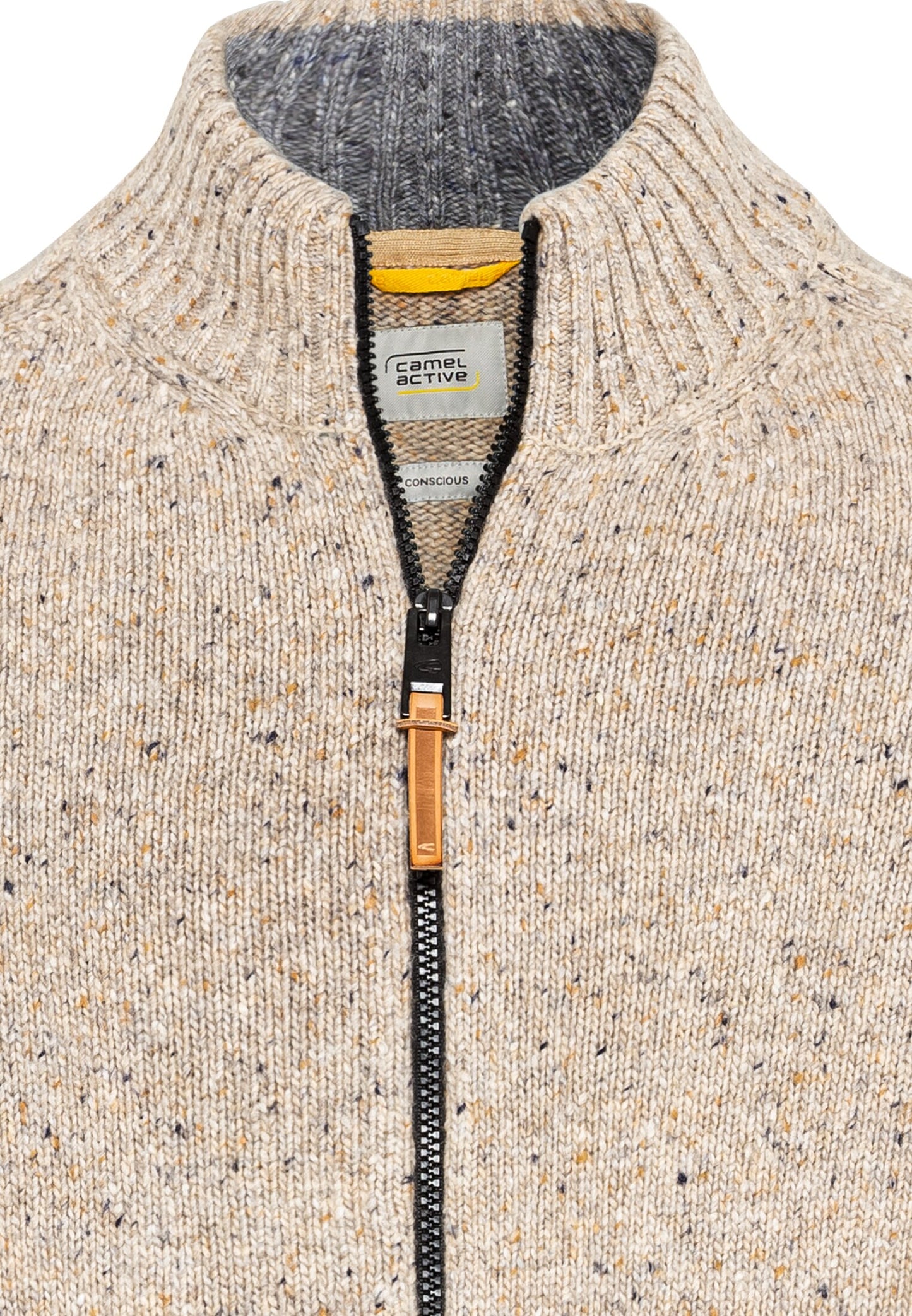 Strickjacke mit Stehkragen (Wood)