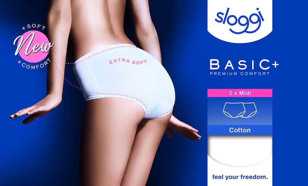 sloggi Basic+ Midi 2P (White)