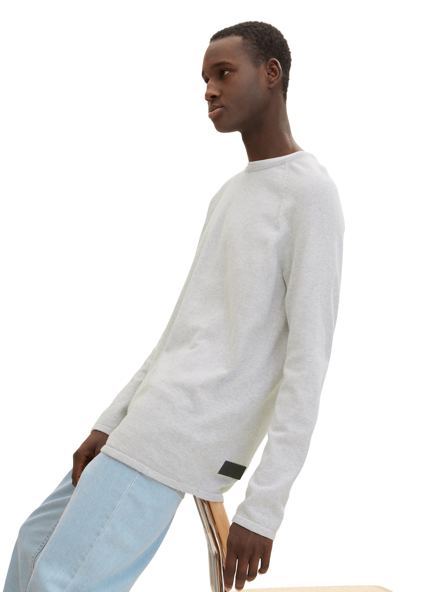 basic knit pullover (Light Stone Gr)