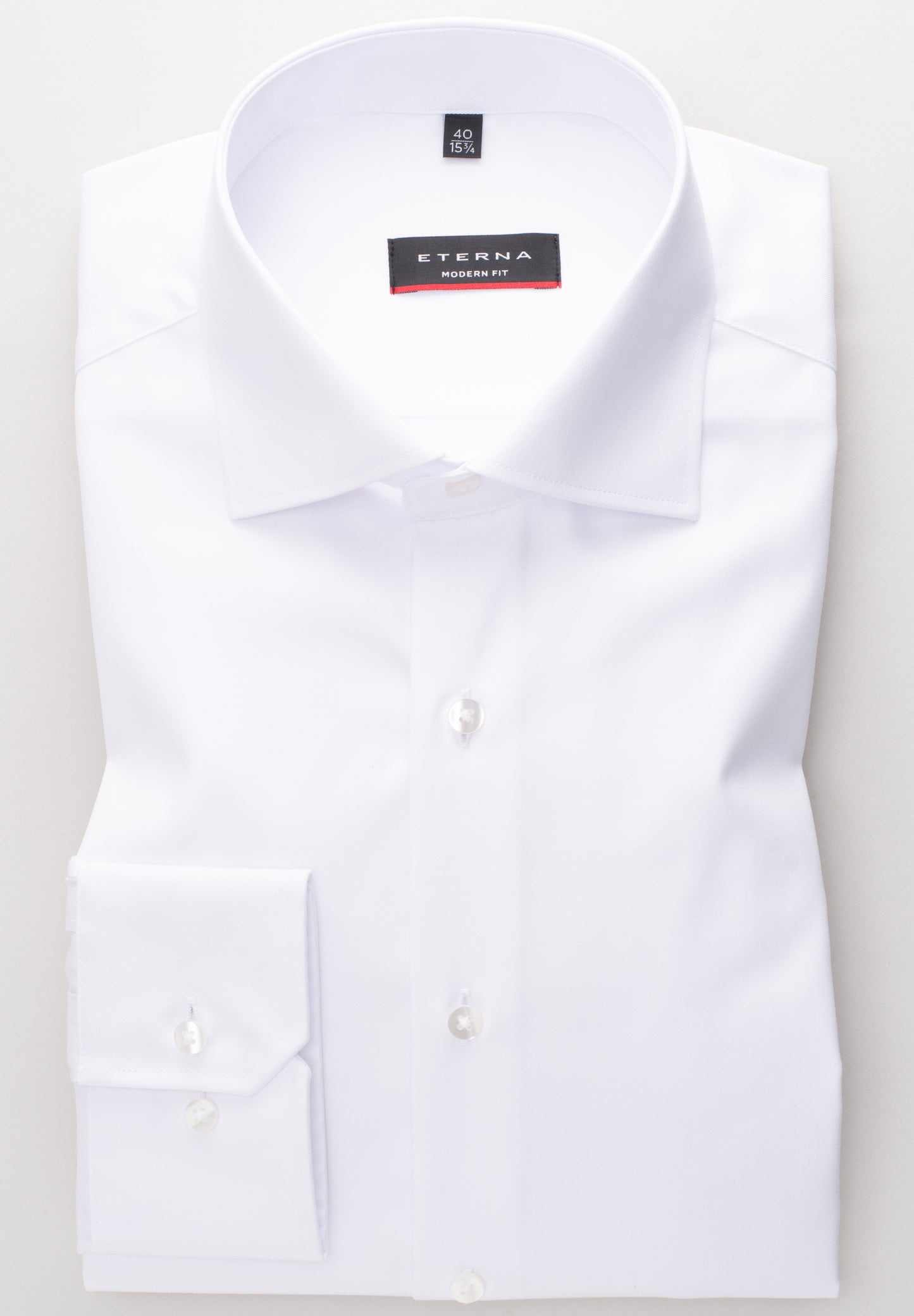 Eterna Langarm Hemd Modern Fit Cover Shirt Twill (Weiss)