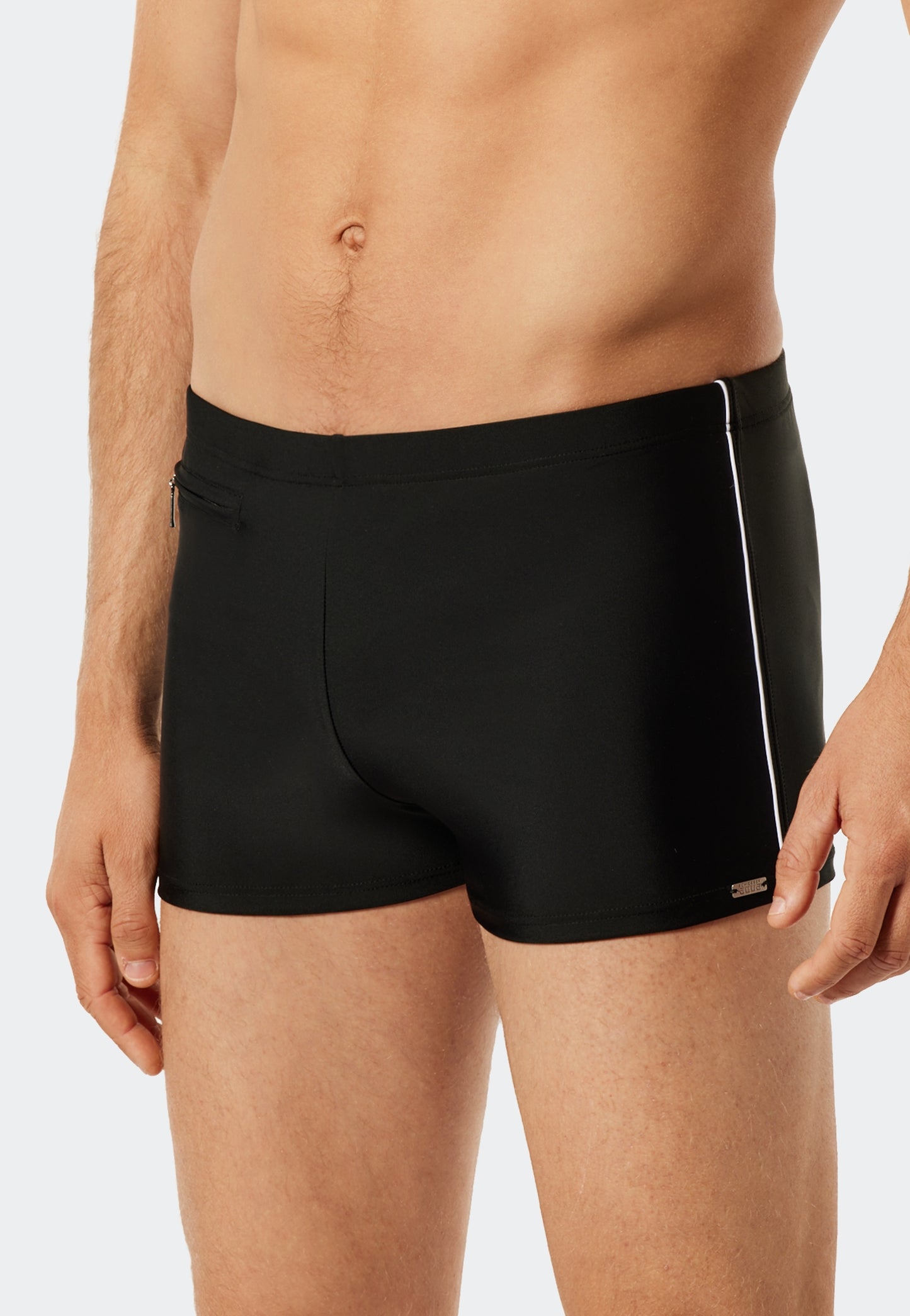 Badehose Komfort mit Bein (Schwarz)