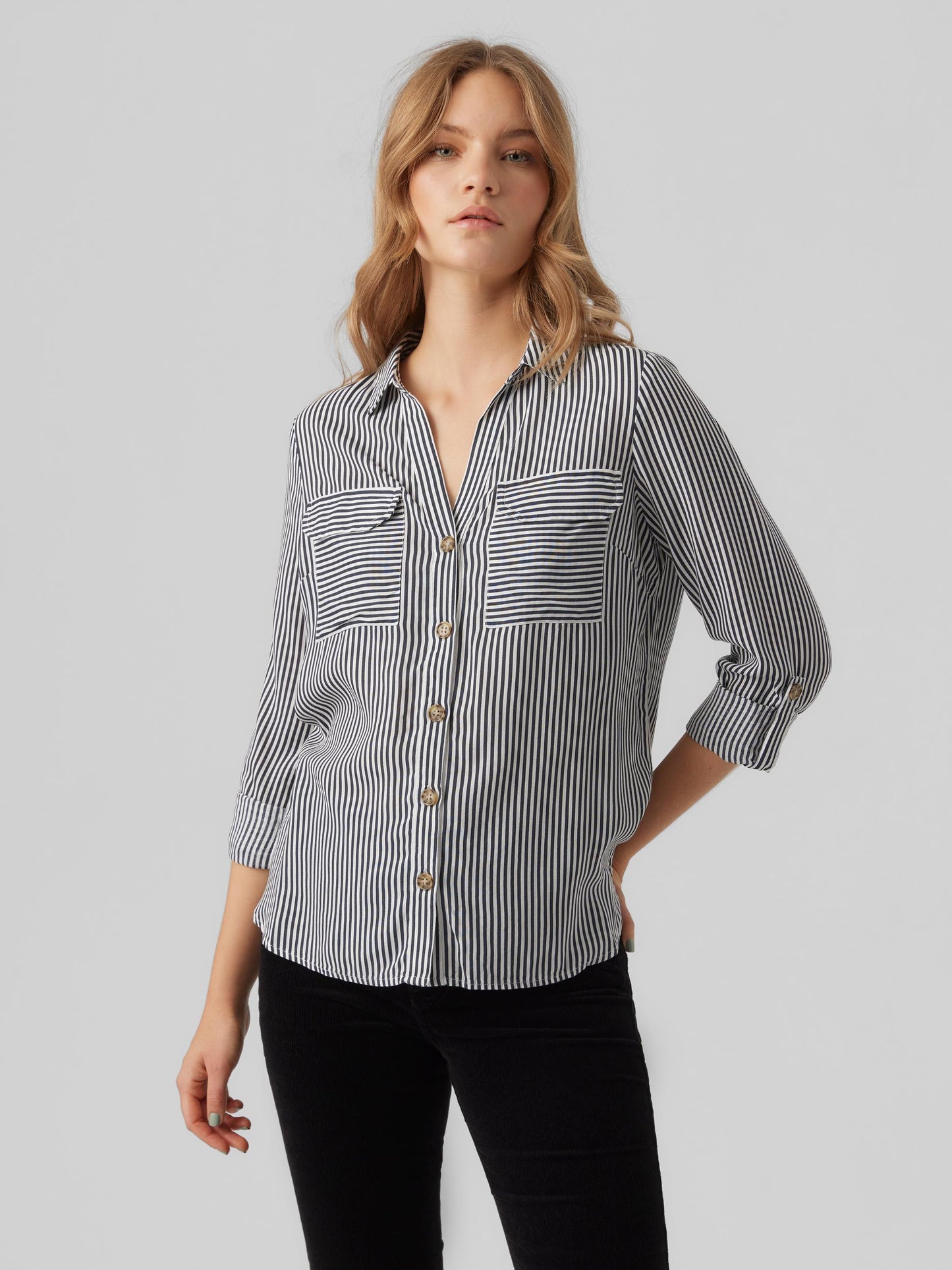 Vmbumpy L/s Shirt New Wvn Noos (Snow White)