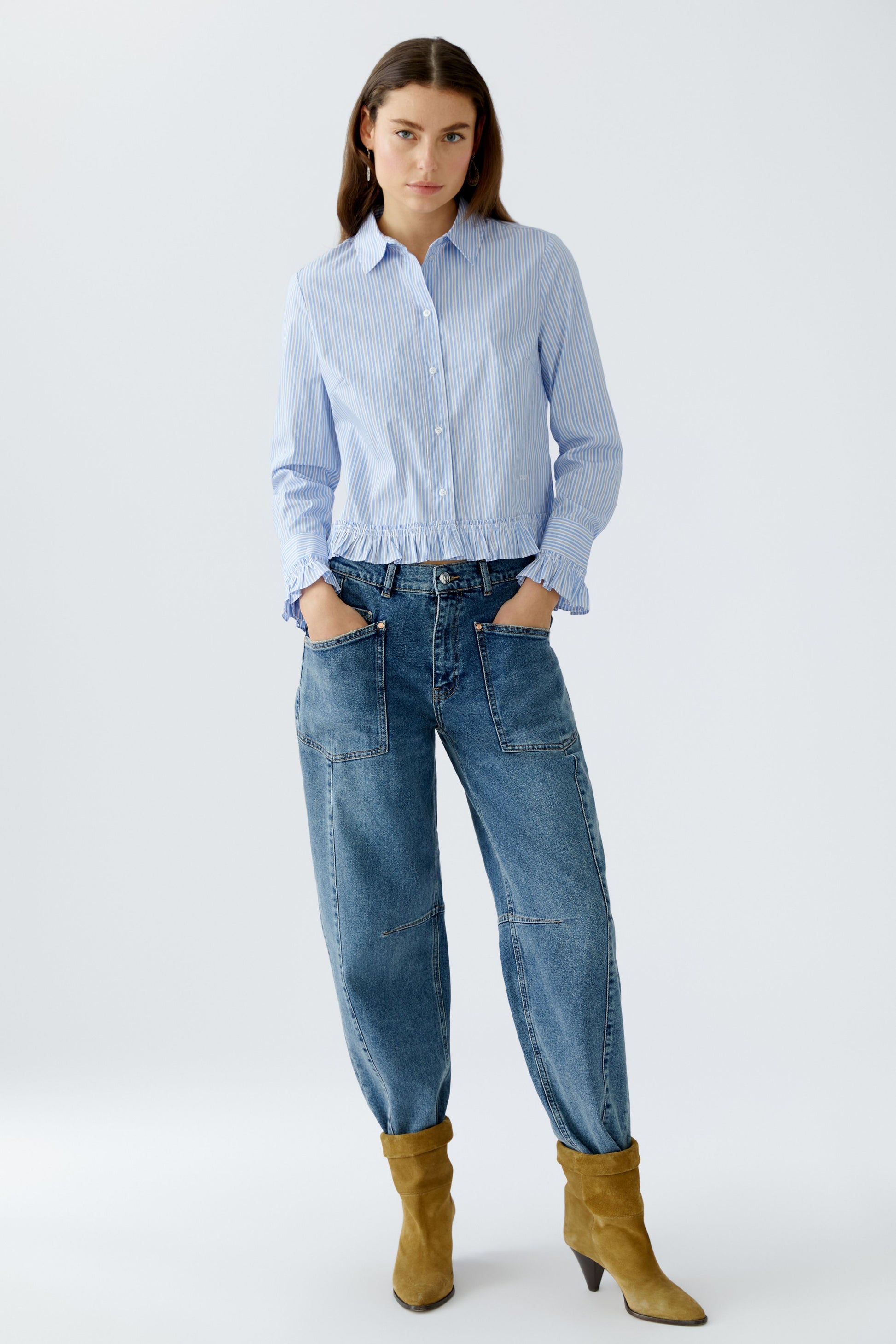 Bluse (Lt Blue White)