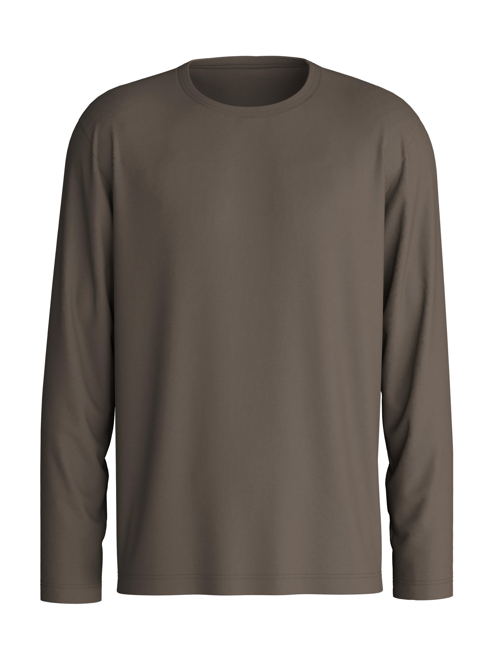 HERREN Shirt langarm (Choco Brown)