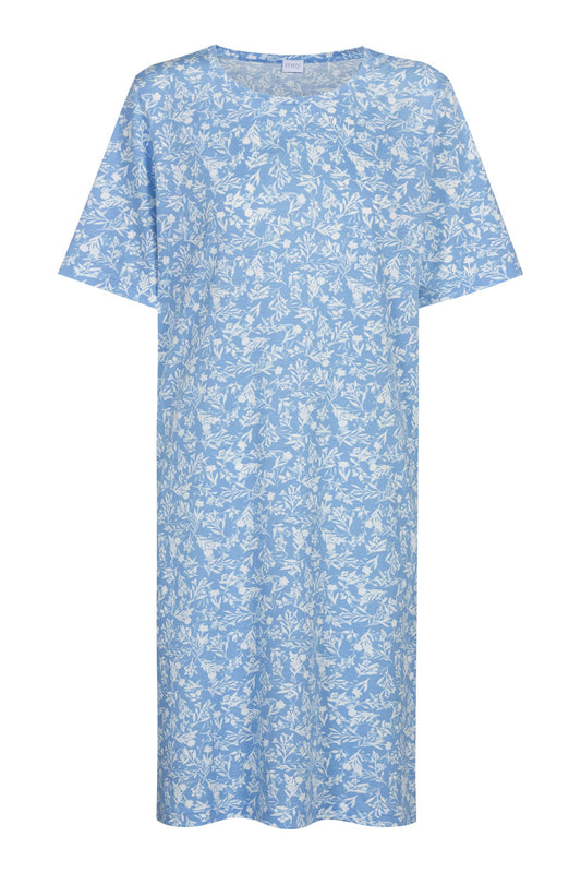 Nachthemd kurzarm (Blue Silk)