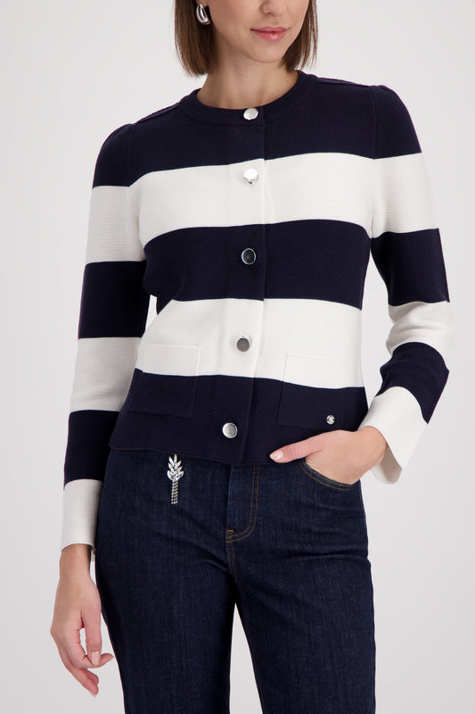 Strickjacke (Marine Ringel)