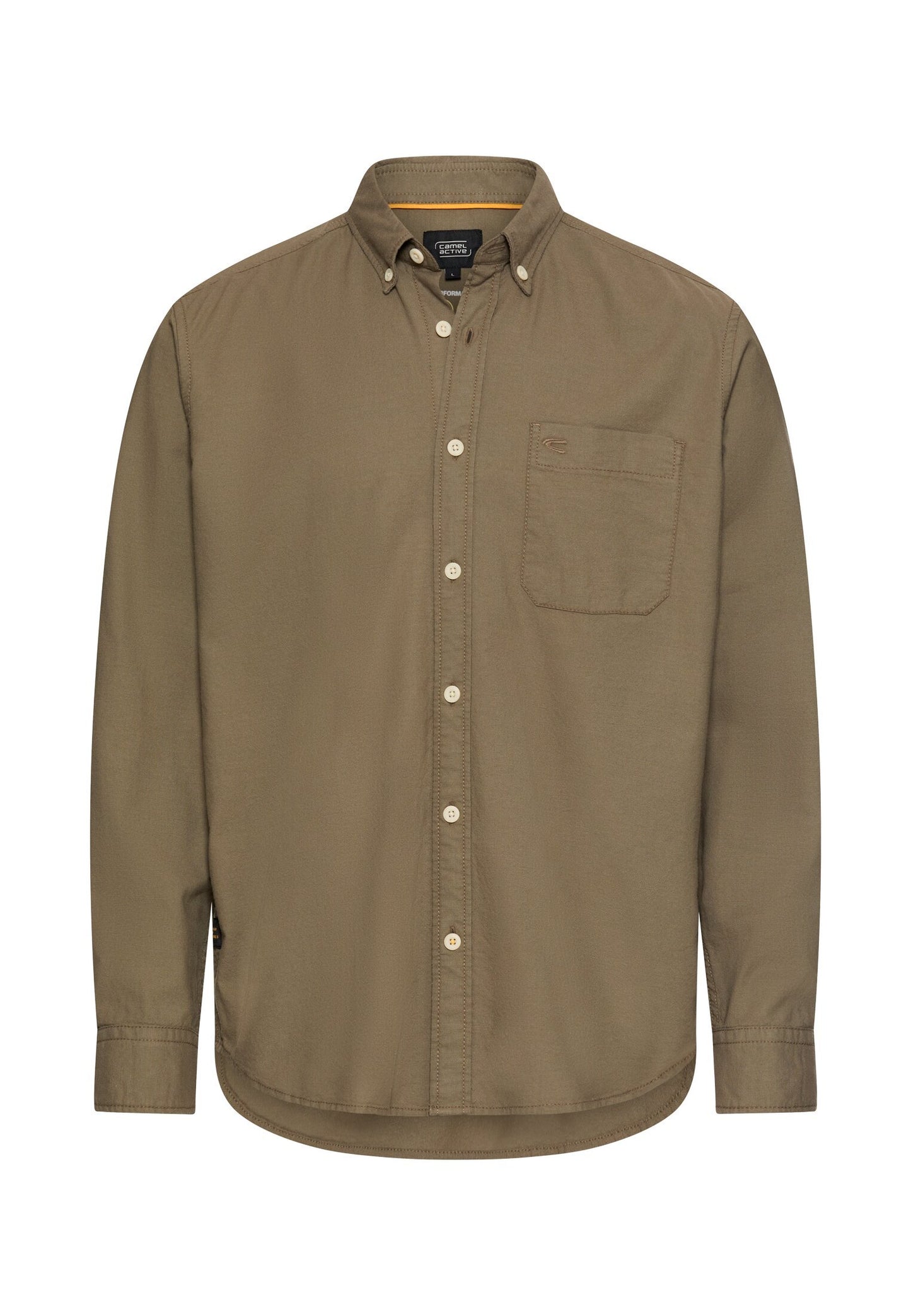 Langarmhemd mit Brusttasche (Deep Olive)
