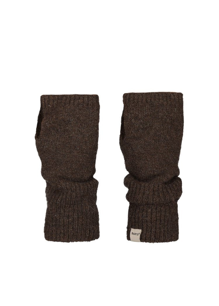 Fhearna Fingerless Gloves (Beige Dark Brown)