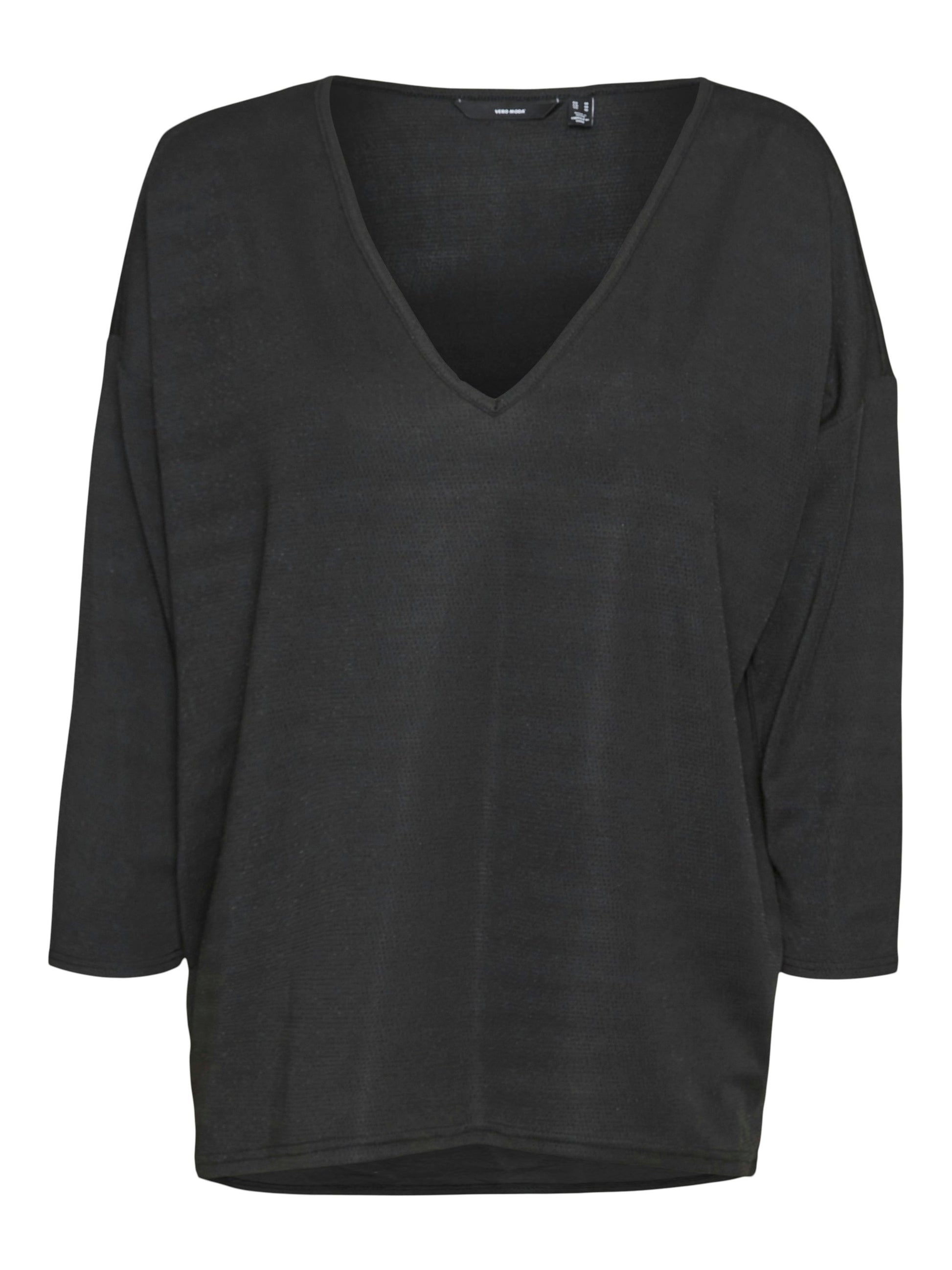 Vmkanva 3/4 V-neck Top Jrs Ga (Black/blac)