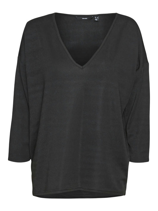 Vmkanva 3/4 V-neck Top Jrs Ga (Black/blac)