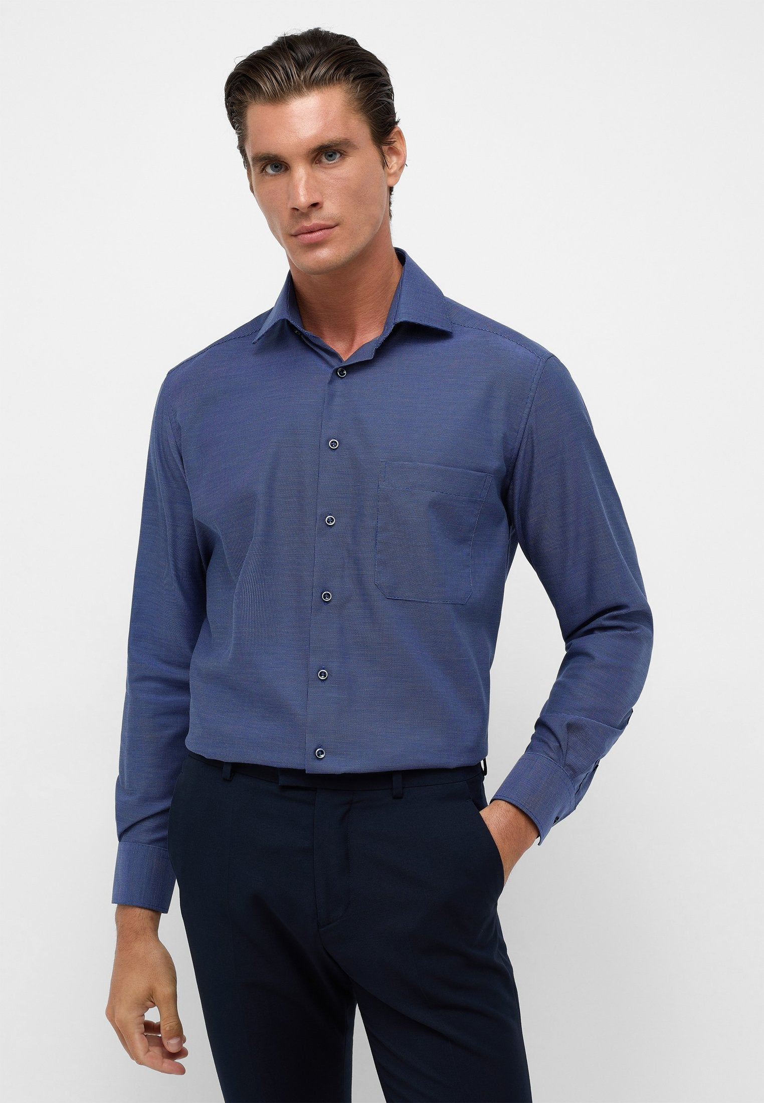Hemd  Langarm (Blau)
