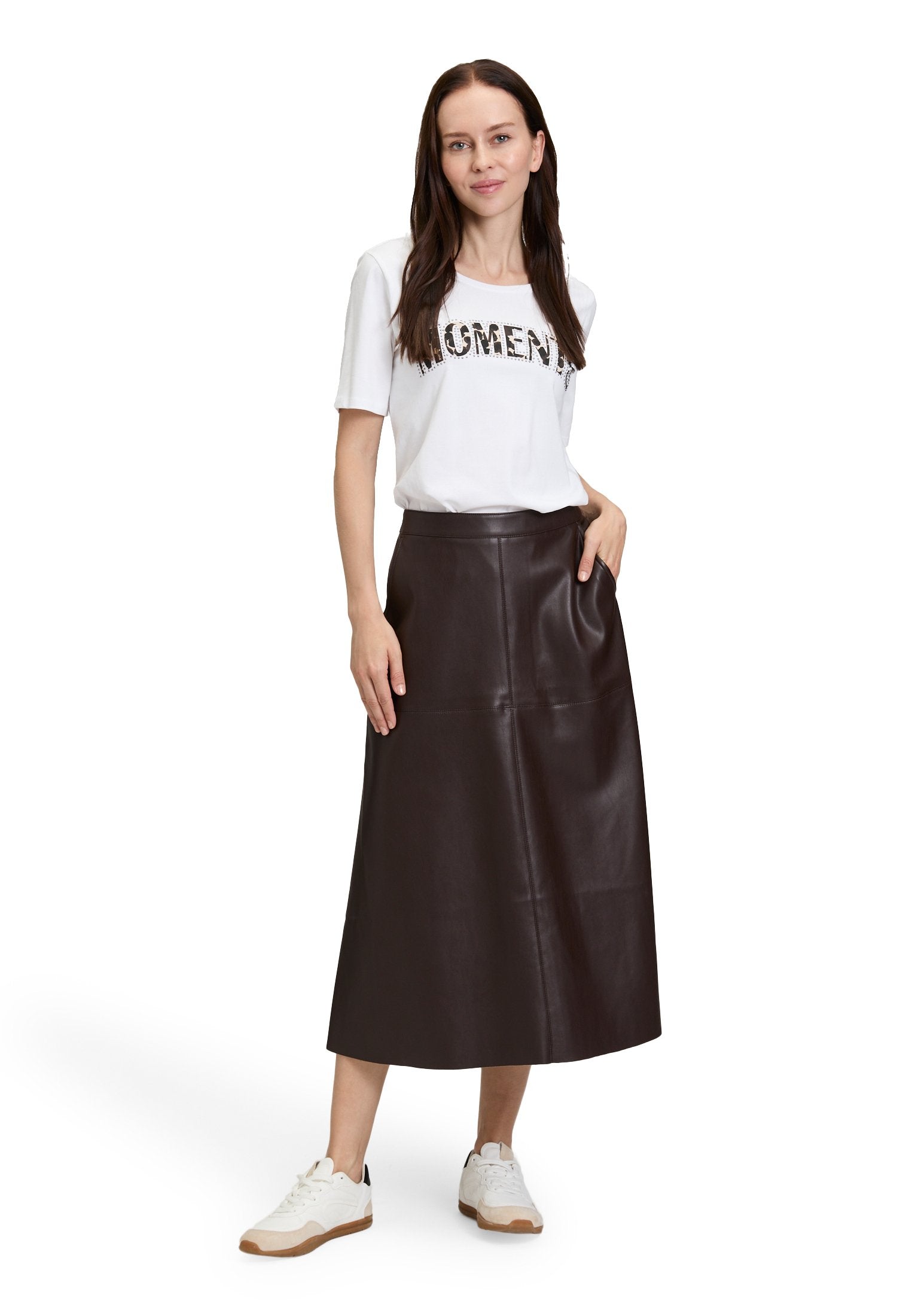 Basic Shirt (Patch White/bro)