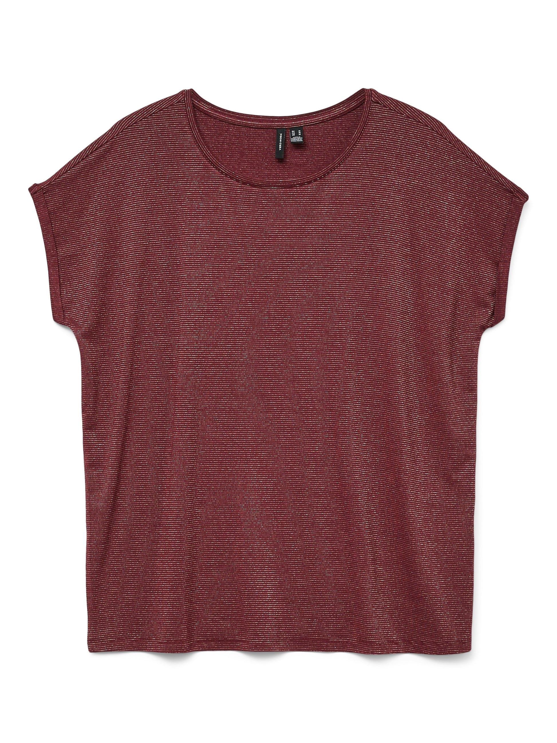 Vmlava Glitter Ss Top Stripe Jrs Noos (Syrah/gold)