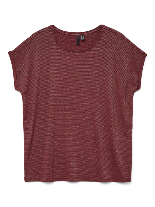 Vmlava Glitter Ss Top Stripe Jrs Noos (Syrah/gold)