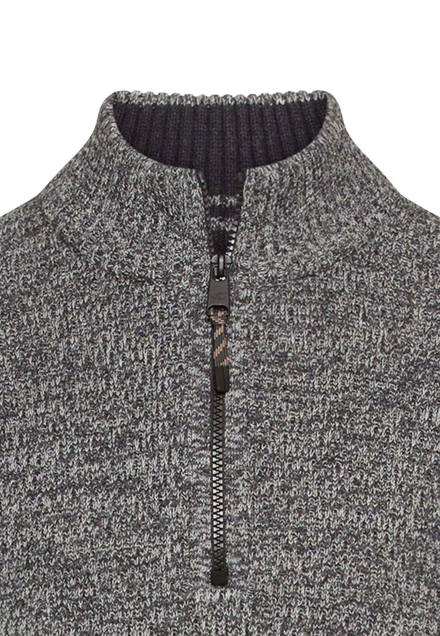 Strick-Troyer mit melierter Struktur (Asphalt)