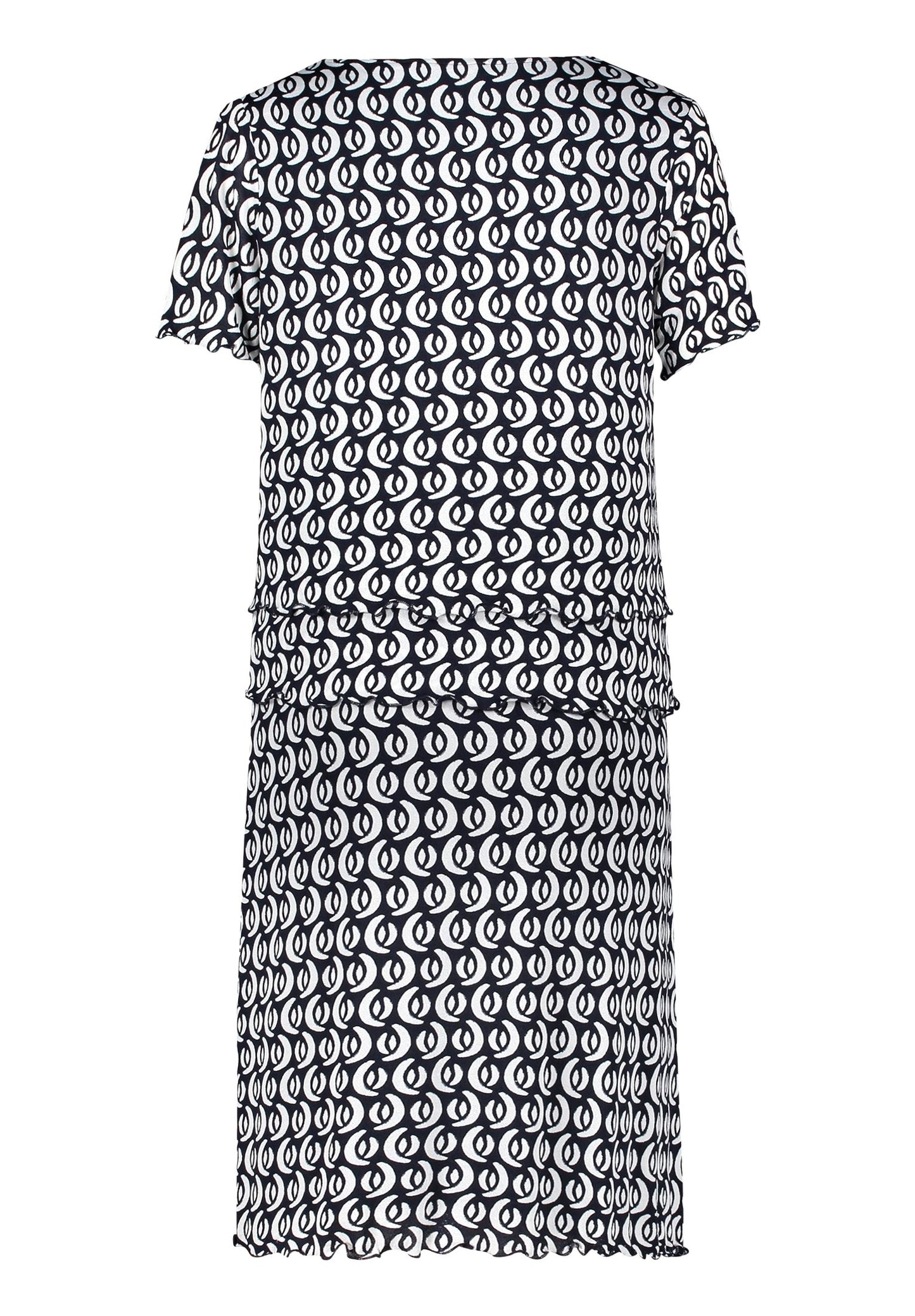 Stufenkleid (Dark Blue/cream)