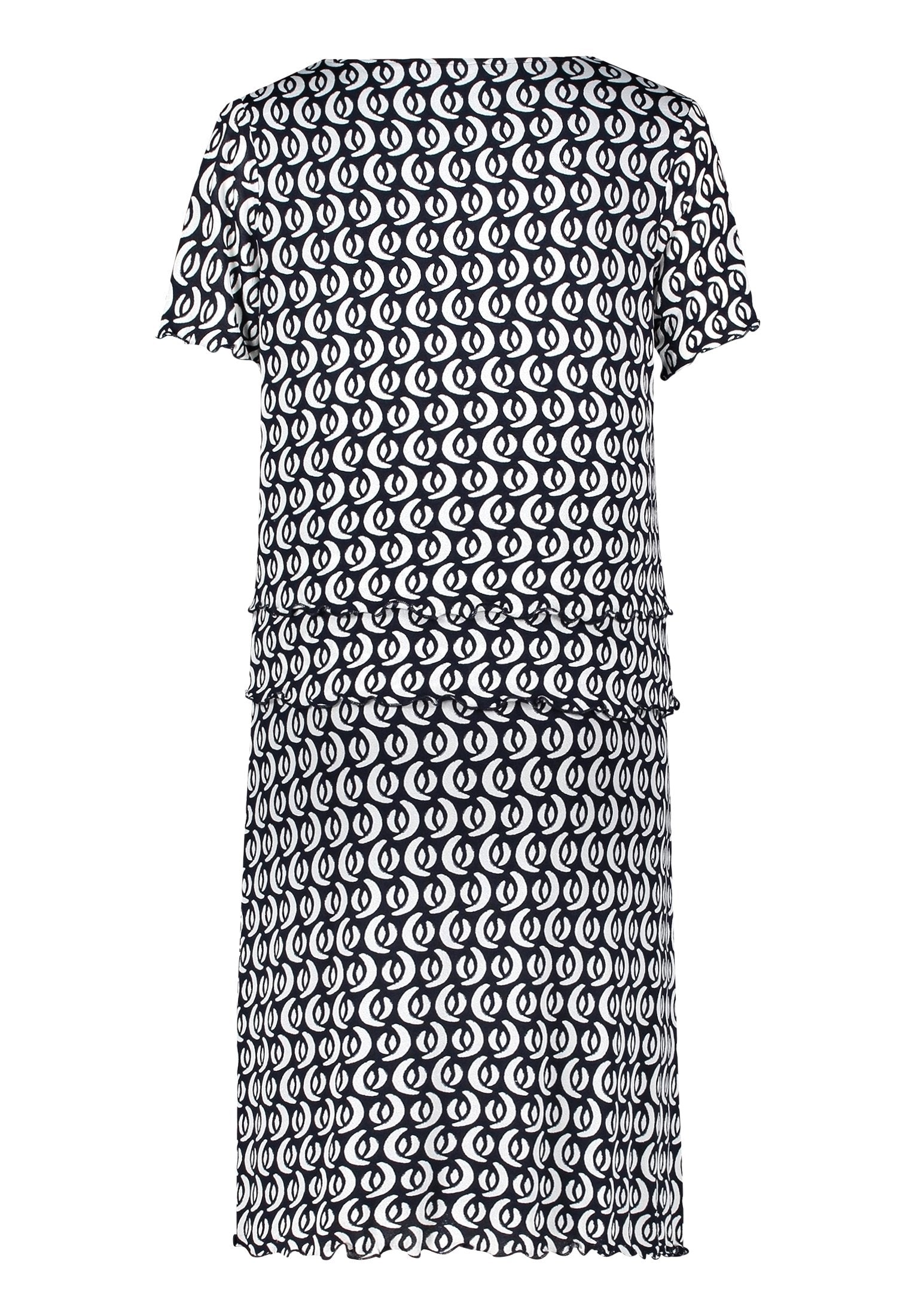 Stufenkleid (Dark Blue/cream)
