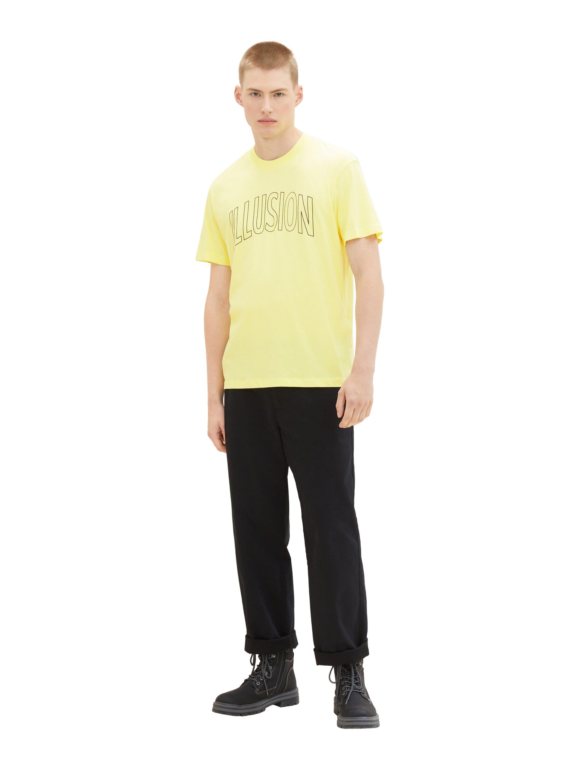 relaxed printed t-shirt (Canary Light)