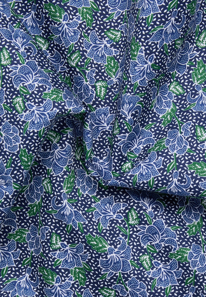 ETERNA bedrucktes Twill-Kurzarmhemd MODERN FIT (Grün)