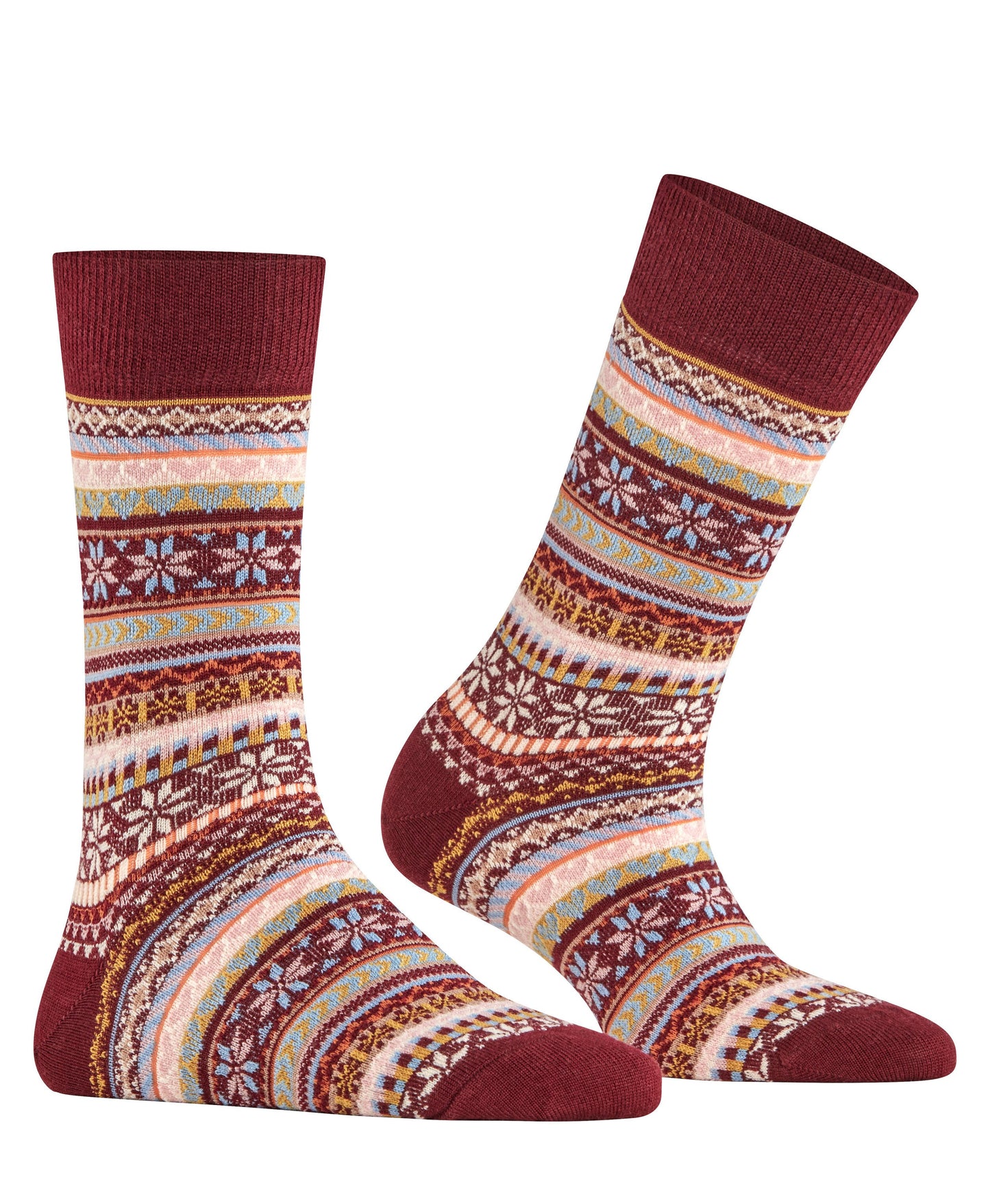 Burlington Fair Isle Delight Damen (Claret)