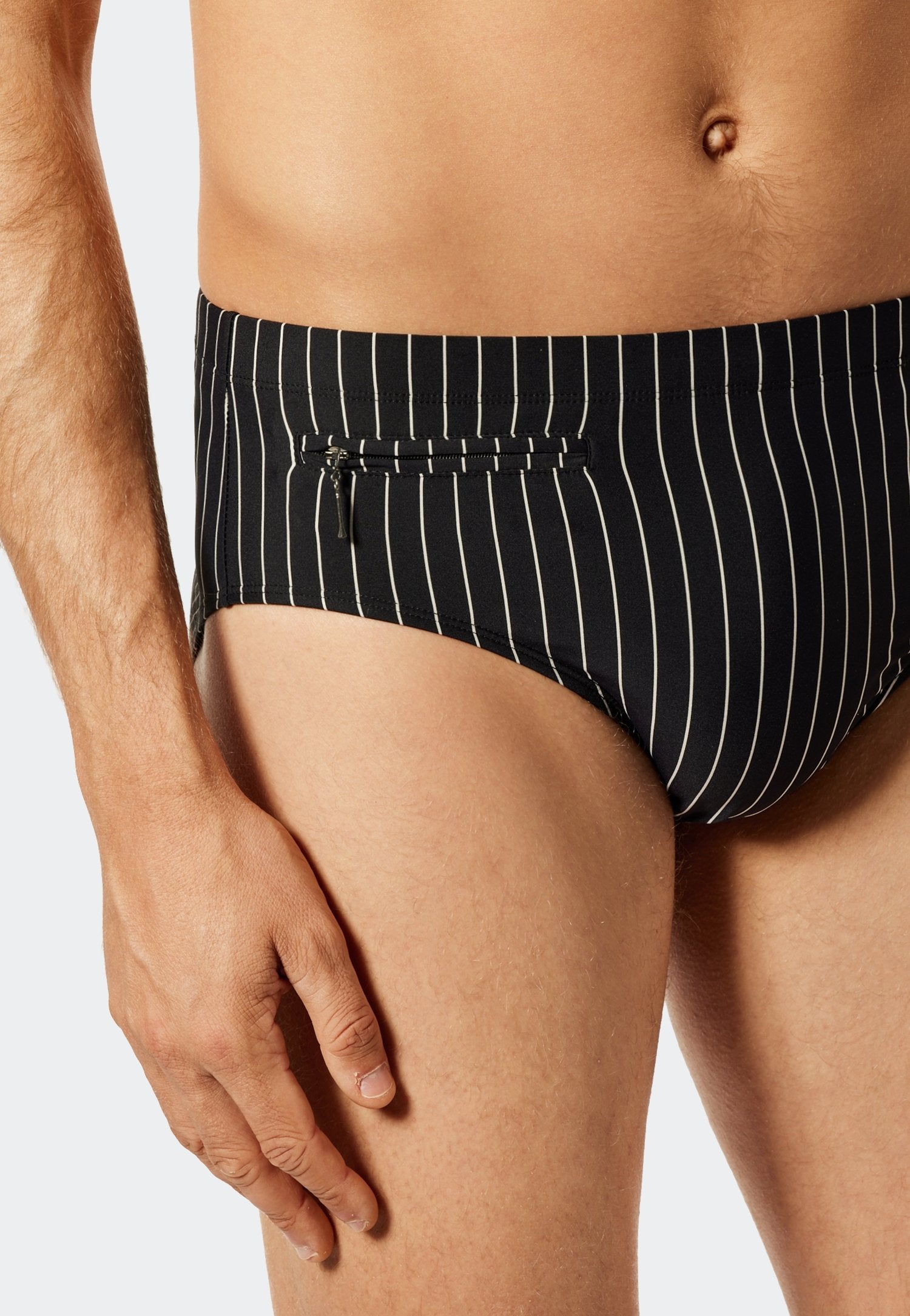 Badehose Slip Komfort (Schwarz)