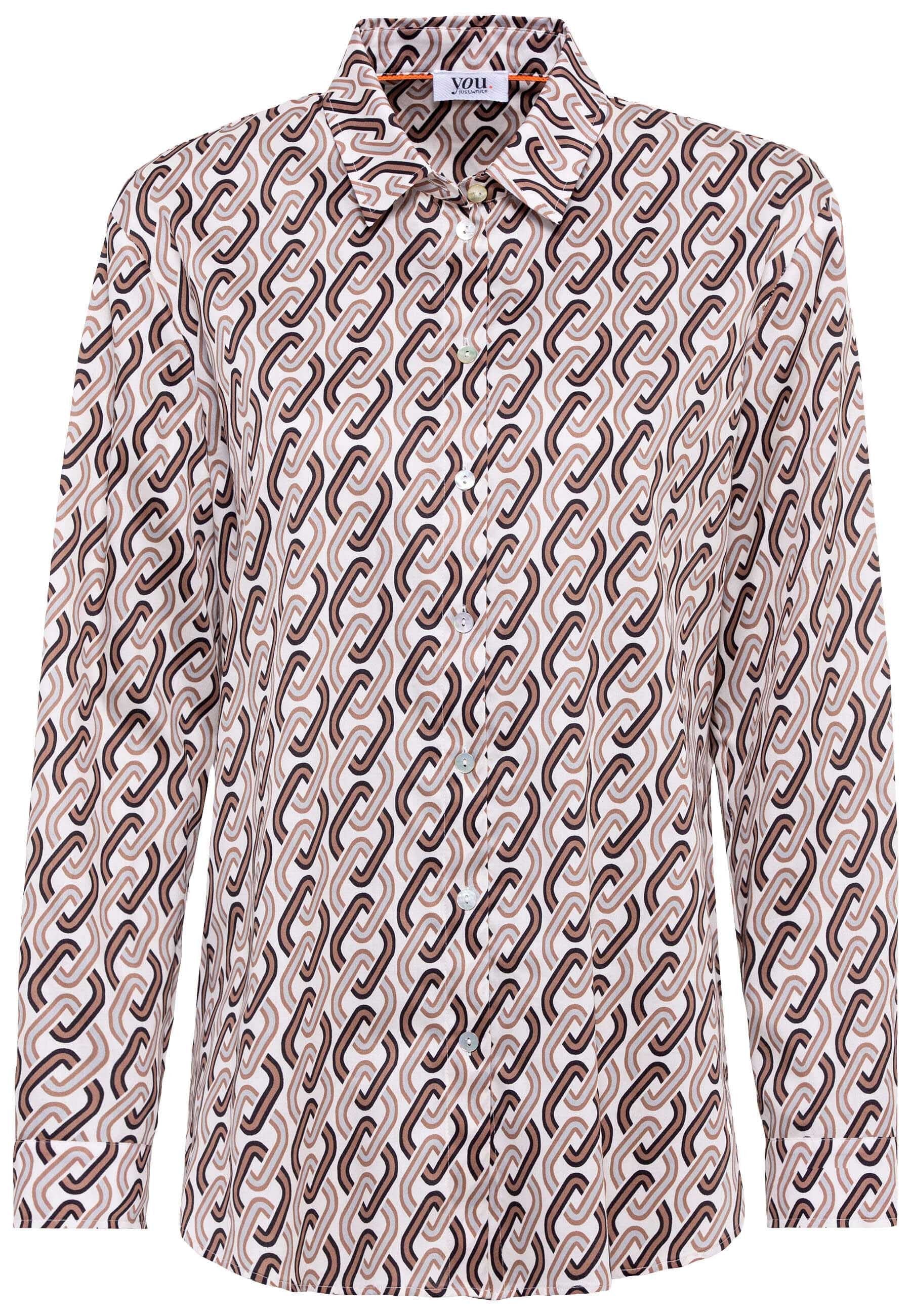 Bluse 1/1 Arm (Haselnuss Druck)