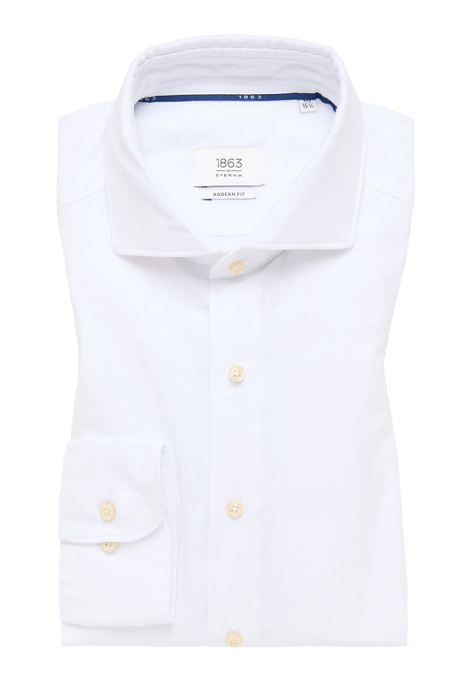 Linen Shirt Twill Langarm (Weiss)