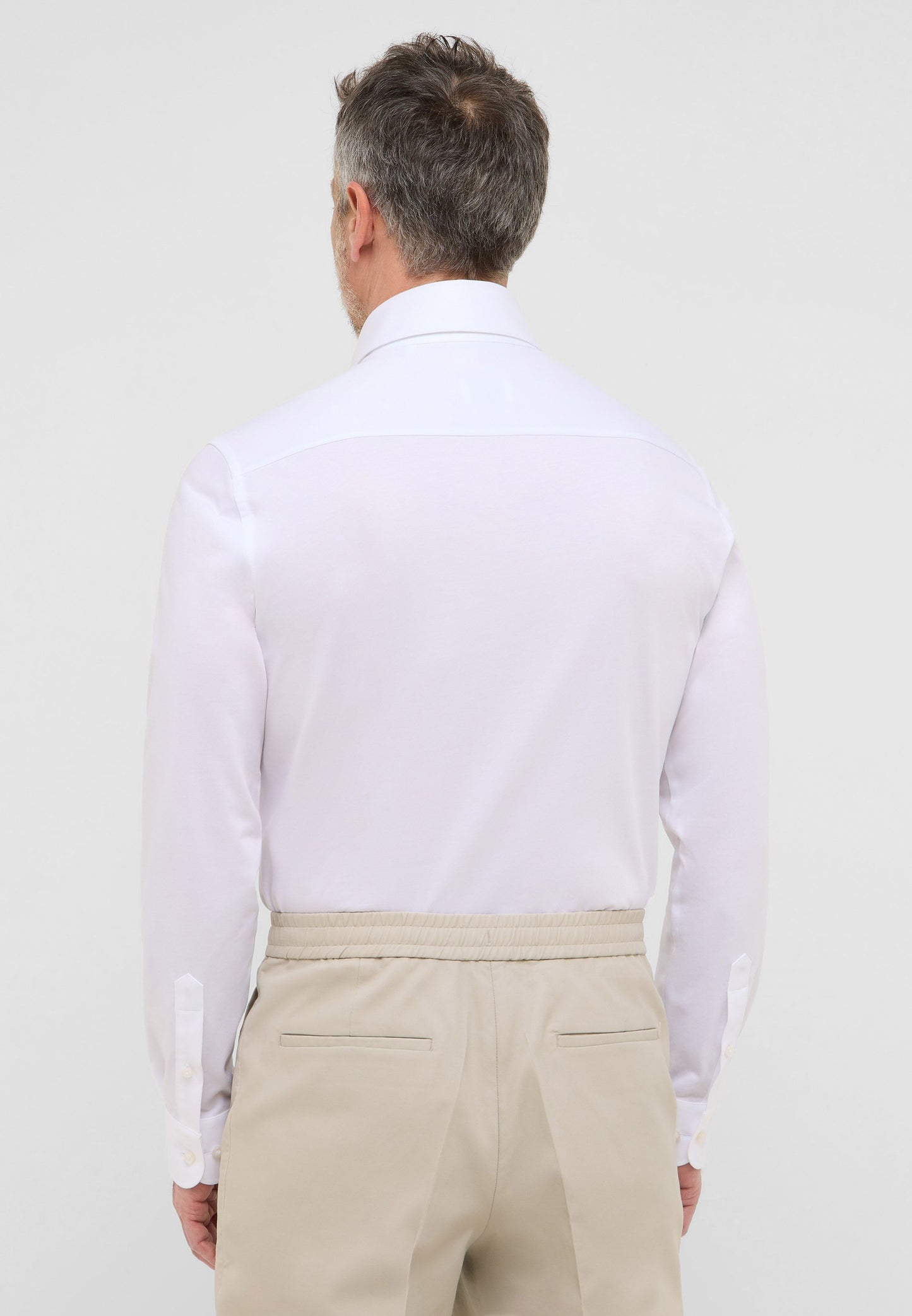 Hemd Jersey Langarm (Weiss)