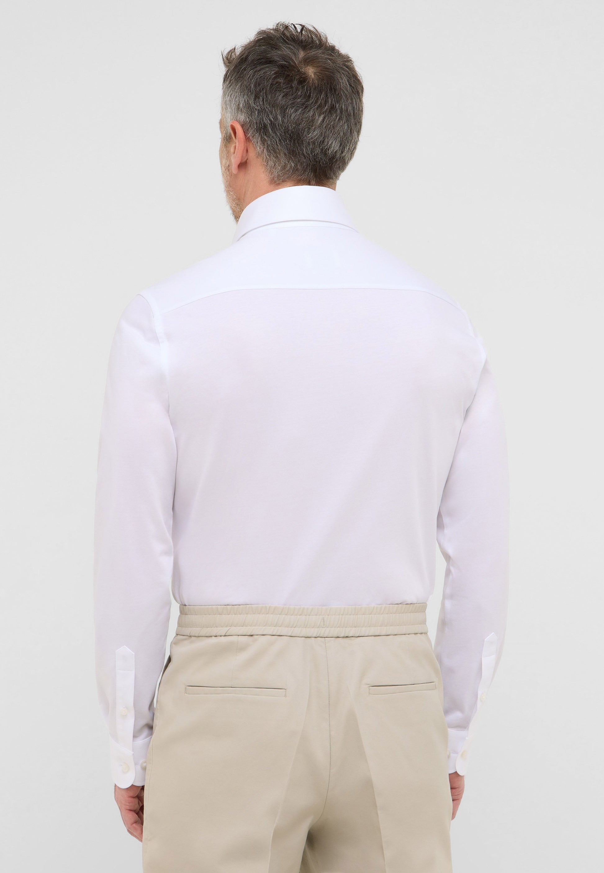 Hemd Jersey Langarm (Weiss)